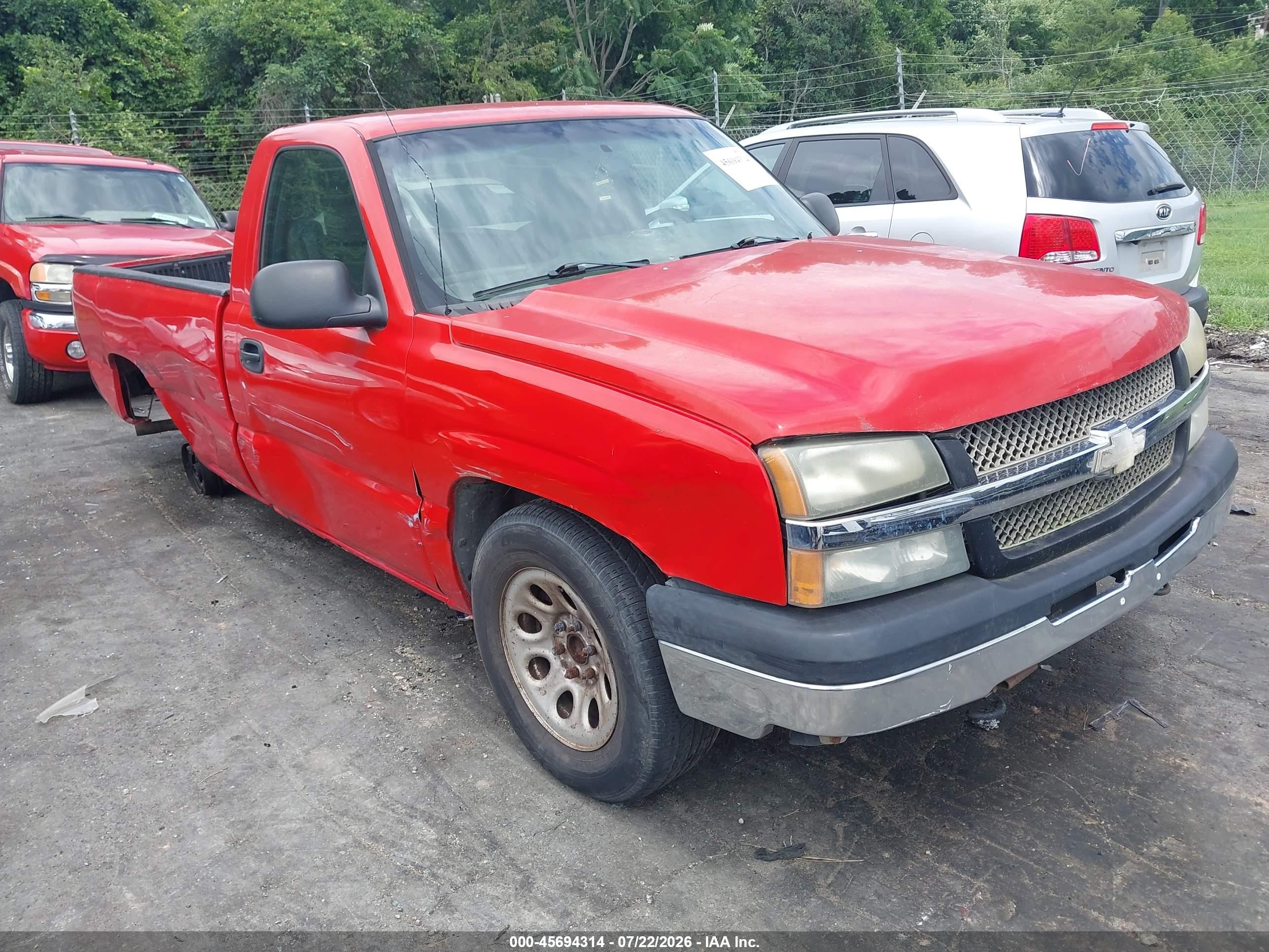 2006 Chevrolet Silverado 1500 Work Truck Red vin: 3GCEC14X56G273093