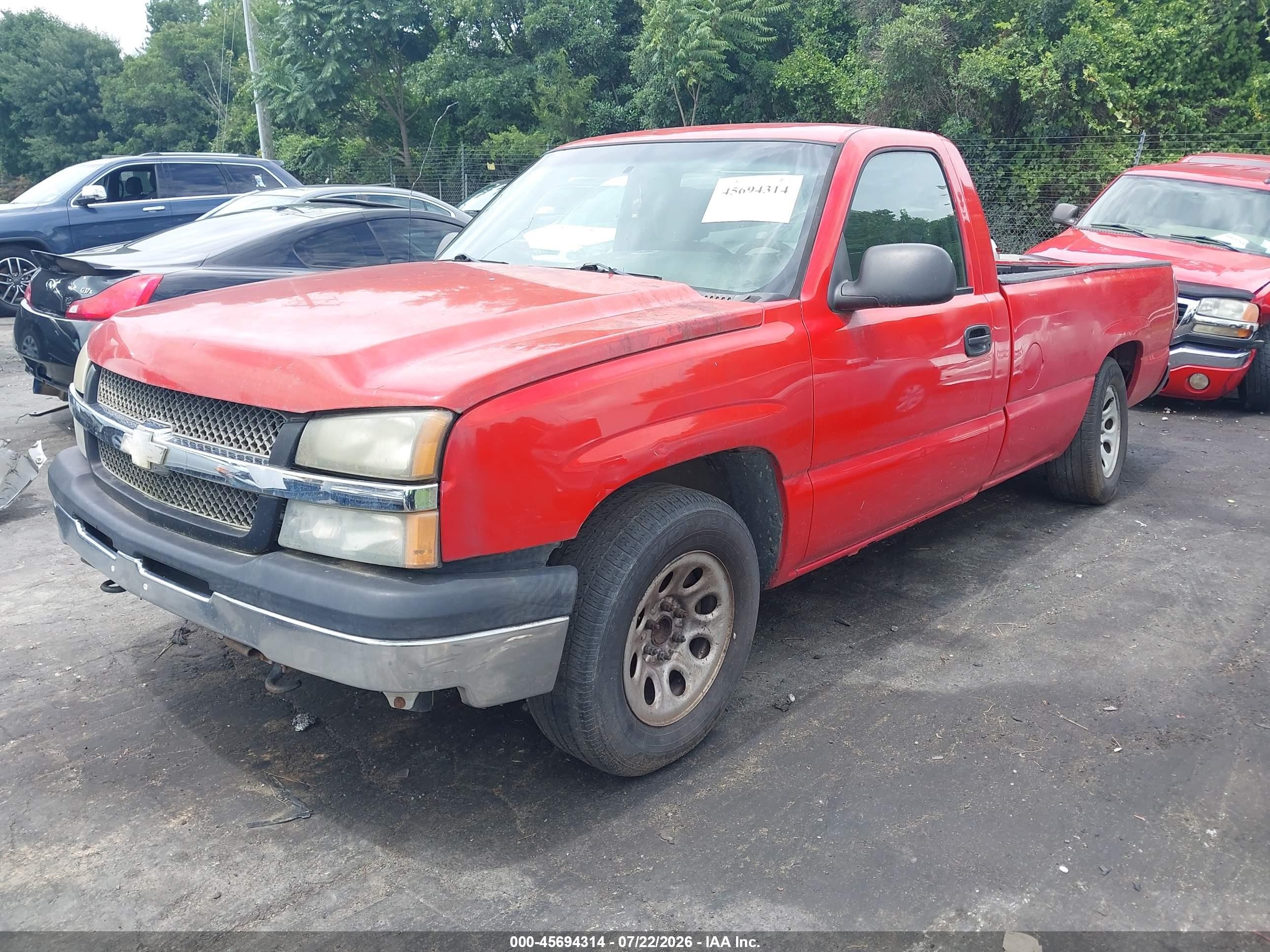 2006 Chevrolet Silverado 1500 Work Truck Red vin: 3GCEC14X56G273093
