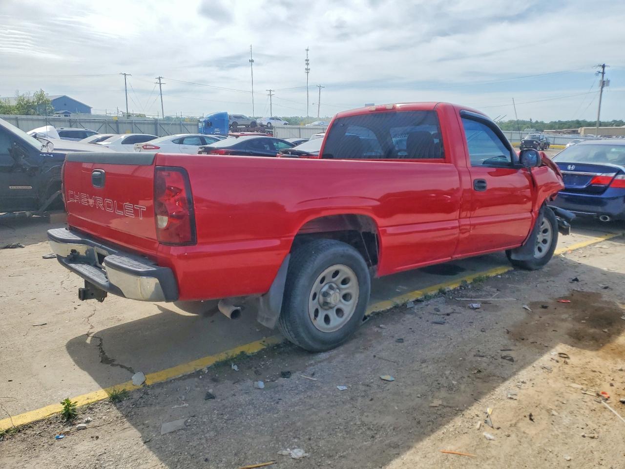 2006 Chevrolet Silverado C1500 Red vin: 3GCEC14X66G269117