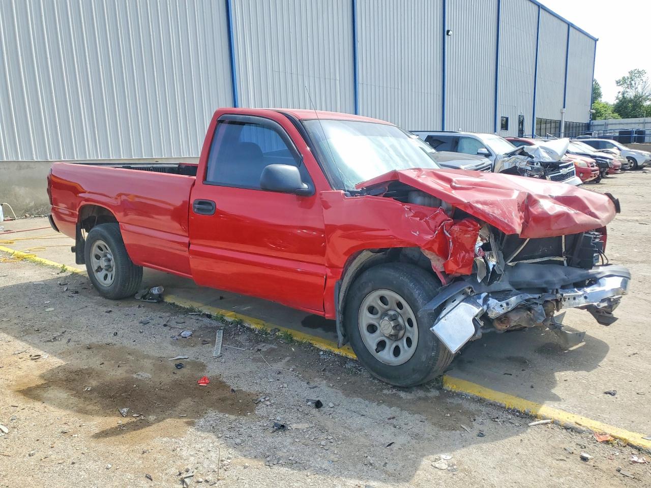 2006 Chevrolet Silverado C1500 Red vin: 3GCEC14X66G269117