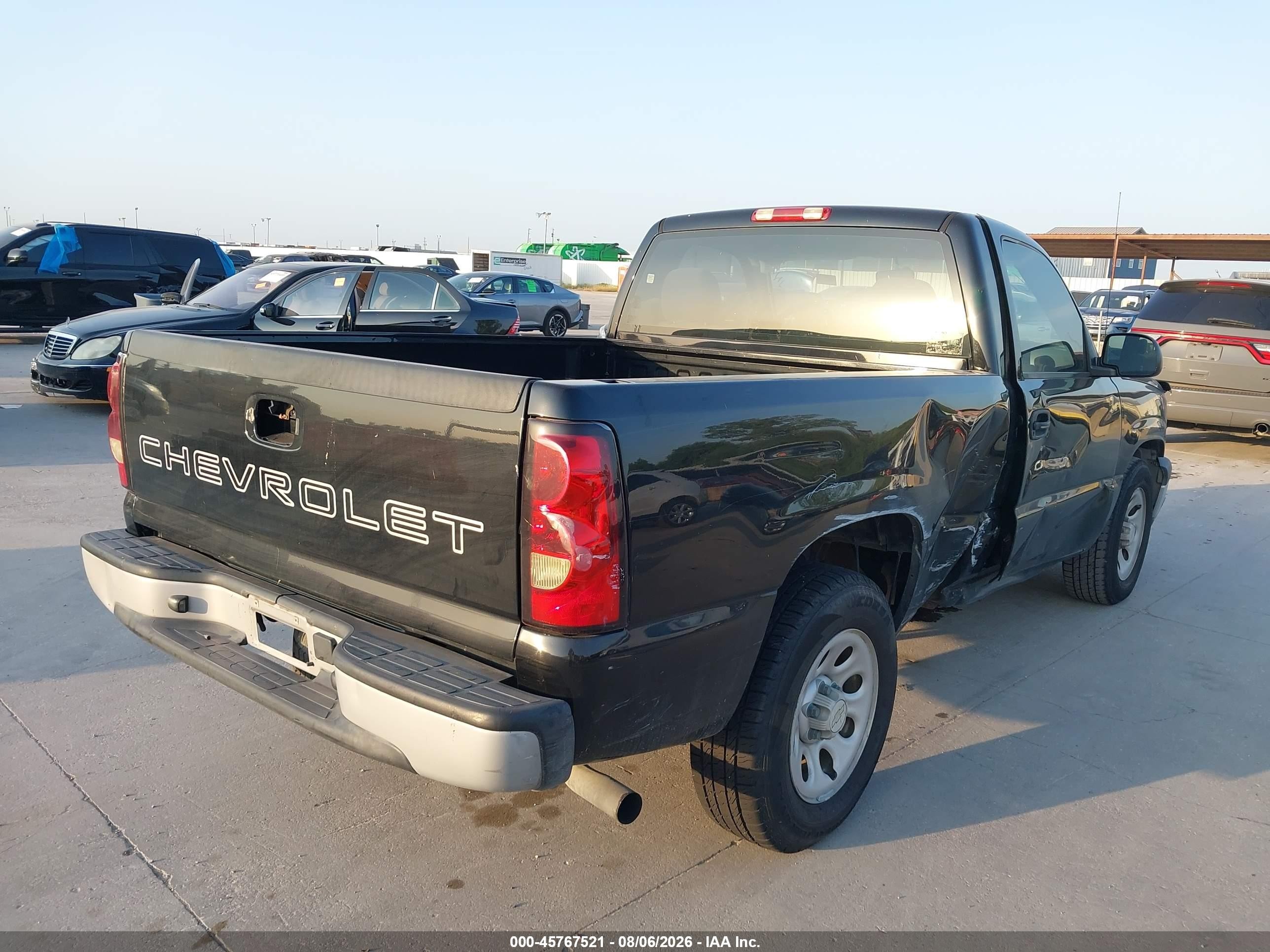2007 Chevrolet Silverado 1500 Classic Work Truck Black vin: 3GCEC14X67G165521