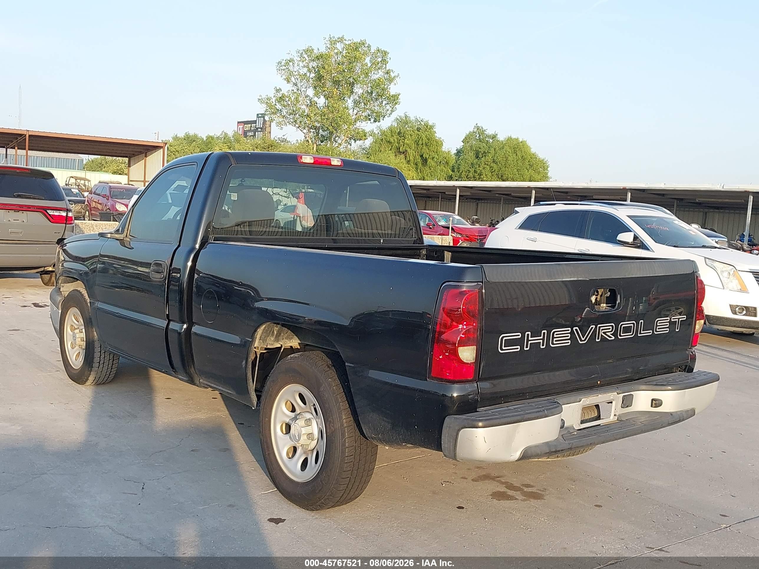 2007 Chevrolet Silverado 1500 Classic Work Truck Black vin: 3GCEC14X67G165521