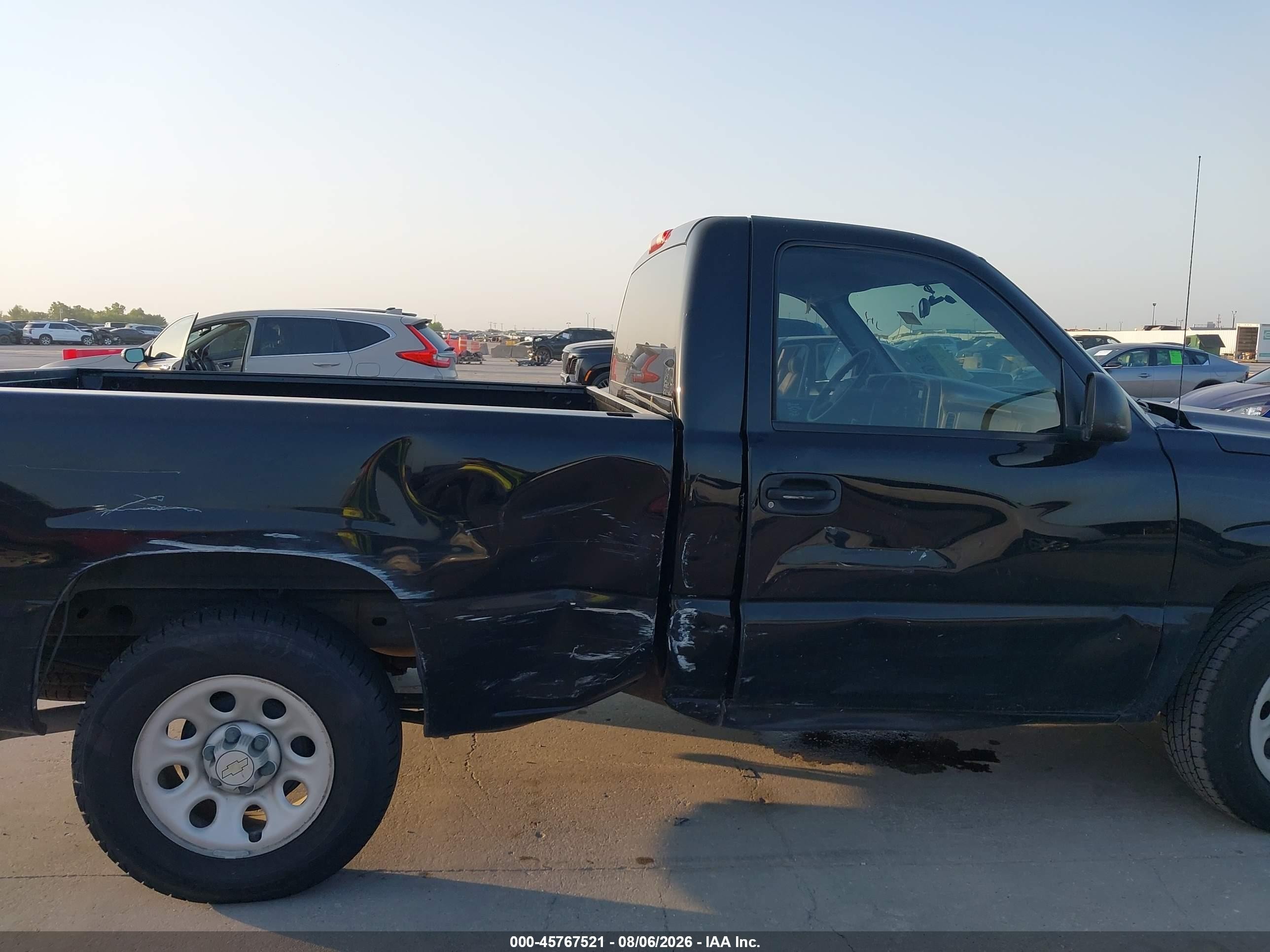 2007 Chevrolet Silverado 1500 Classic Work Truck Black vin: 3GCEC14X67G165521