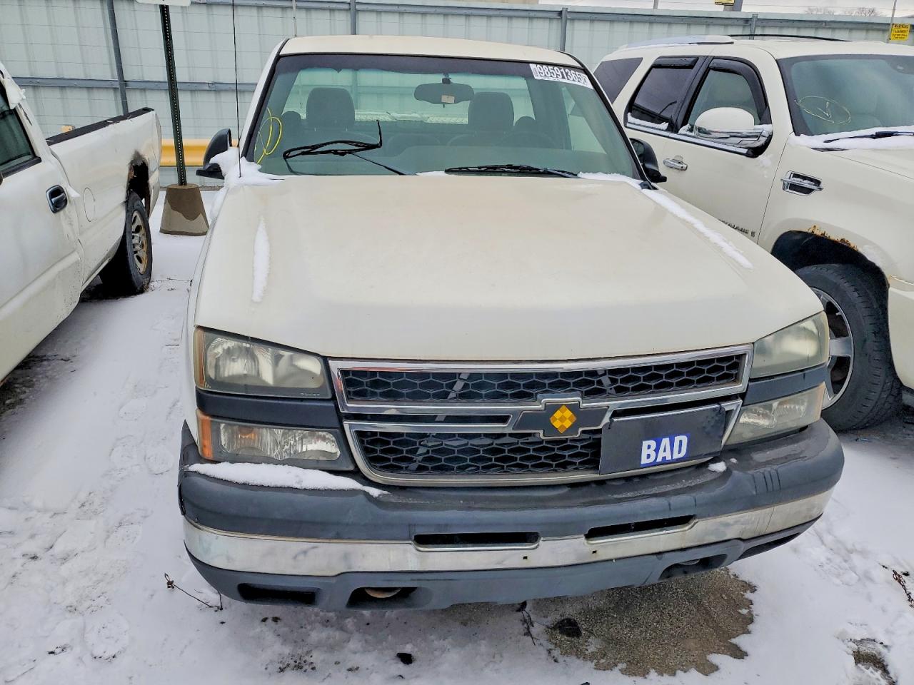 2006 Chevrolet Silverado C1500 White vin: 3GCEC14X76G164991