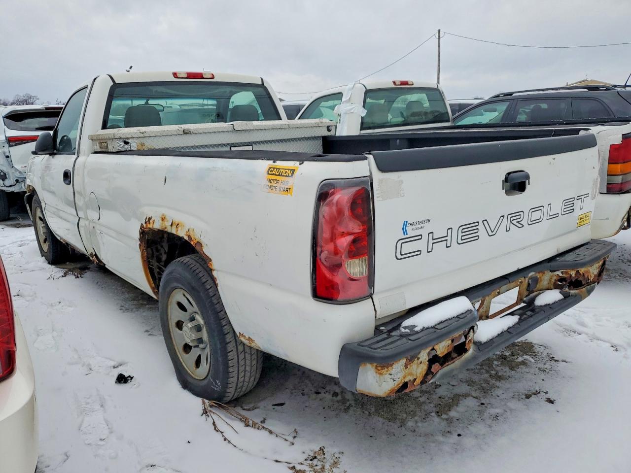 2006 Chevrolet Silverado C1500 White vin: 3GCEC14X76G164991