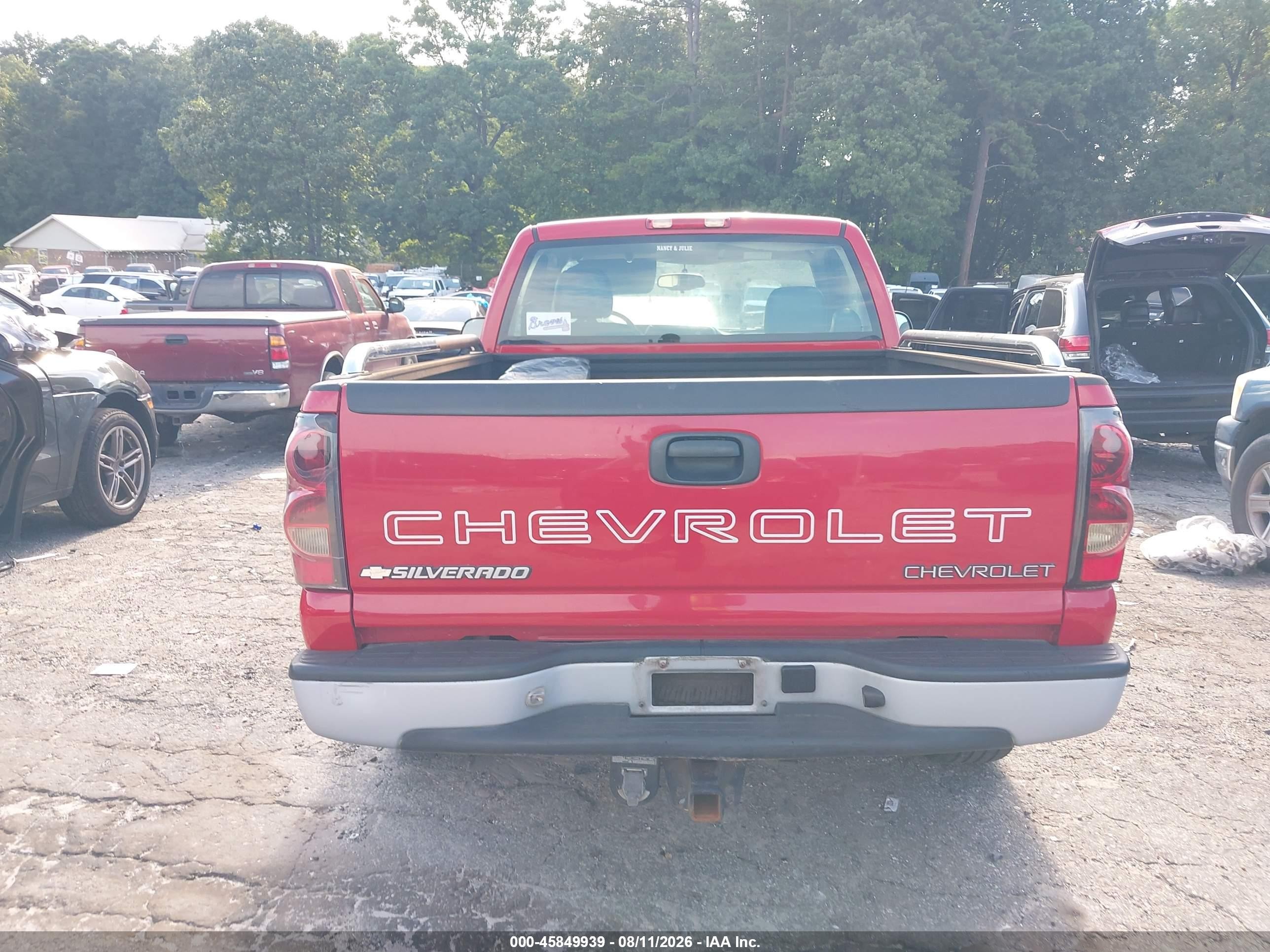 2006 Chevrolet Silverado 1500 Work Truck Красный vin: 3GCEC14X76G244887