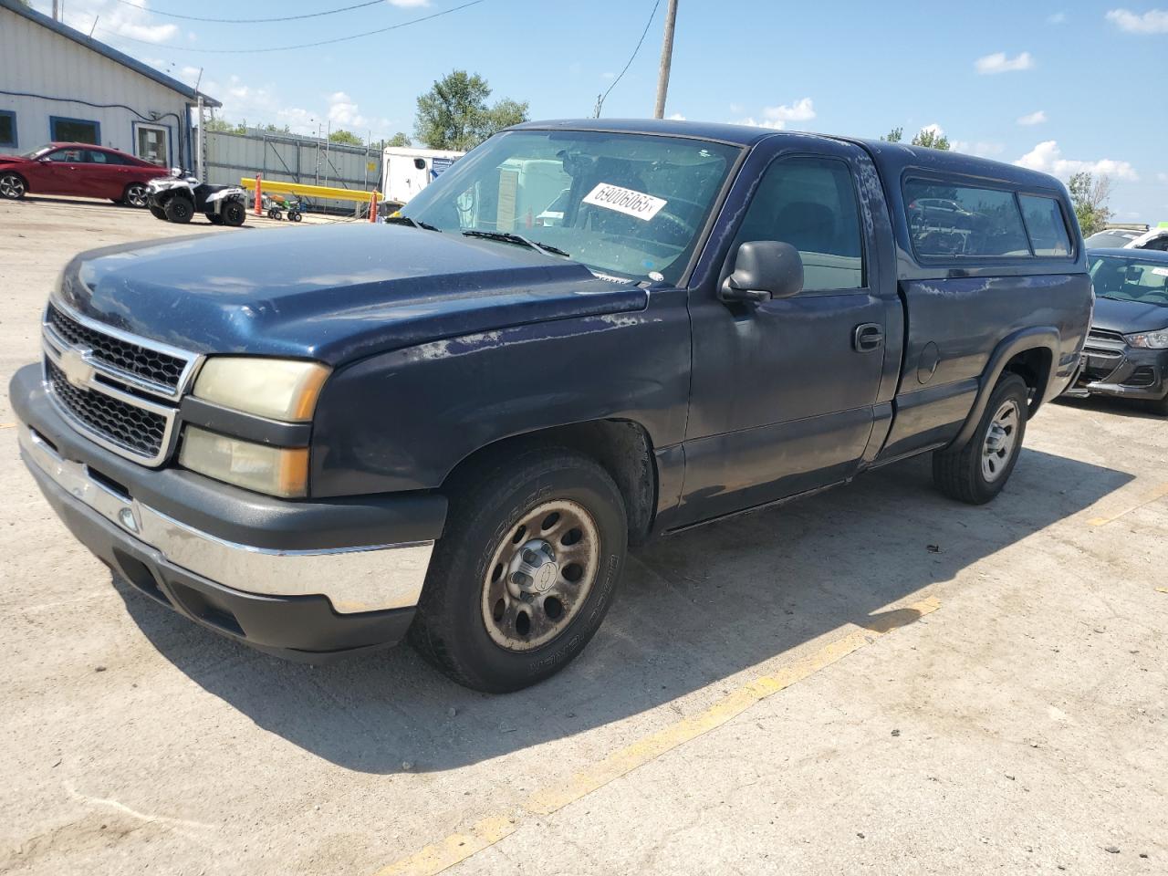 2006 Chevrolet Silverado C1500 Blue vin: 3GCEC14X86G141848