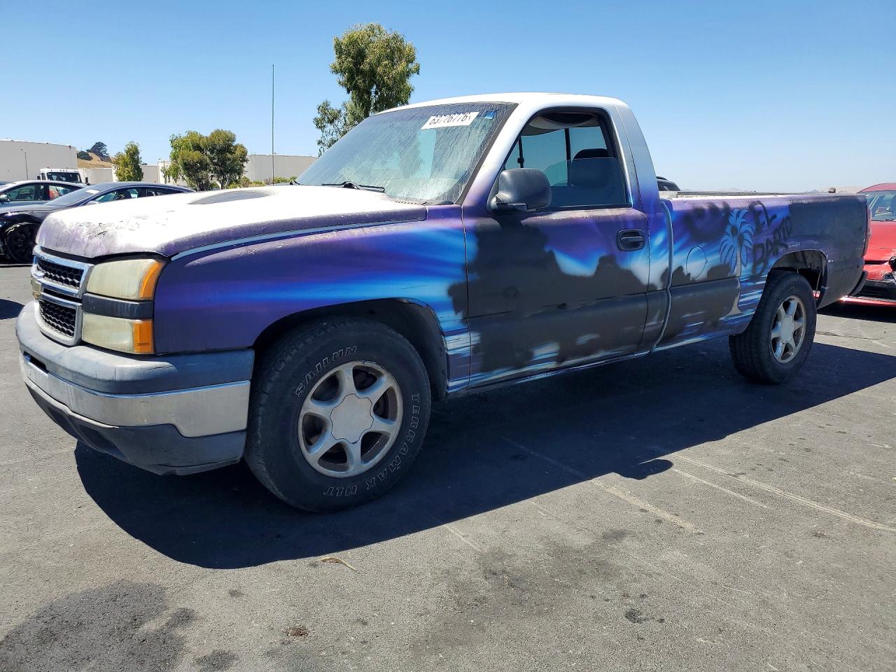 2006 Chevrolet Silverado C1500 White vin: 3GCEC14X86G207010