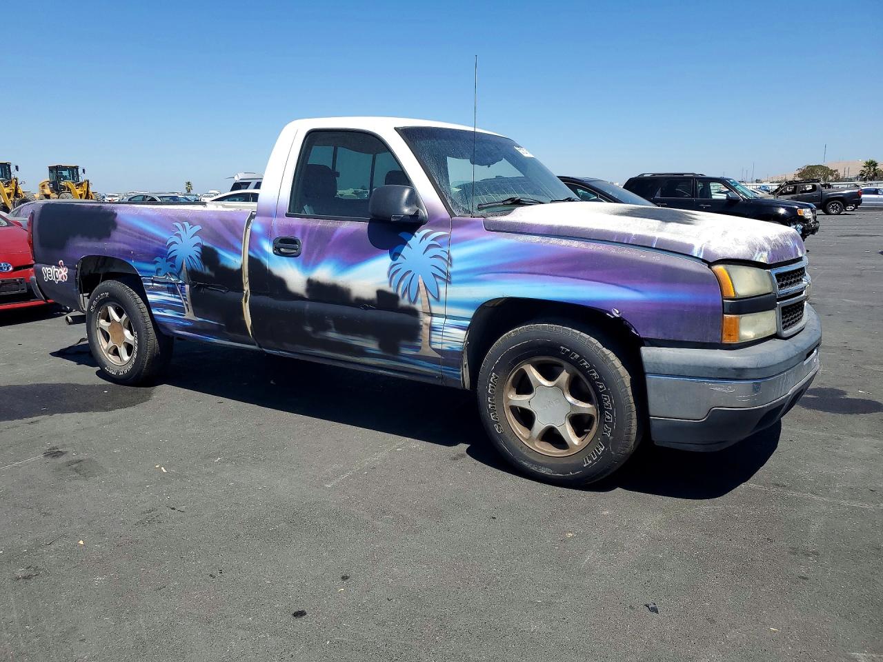 2006 Chevrolet Silverado C1500 White vin: 3GCEC14X86G207010