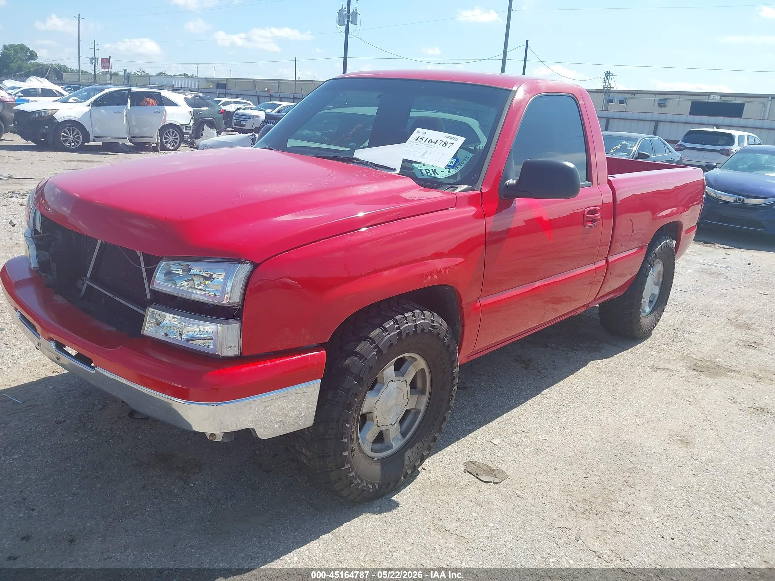 2006 Chevrolet Silverado 1500 Work Truck Red vin: 3GCEC14X96G237679