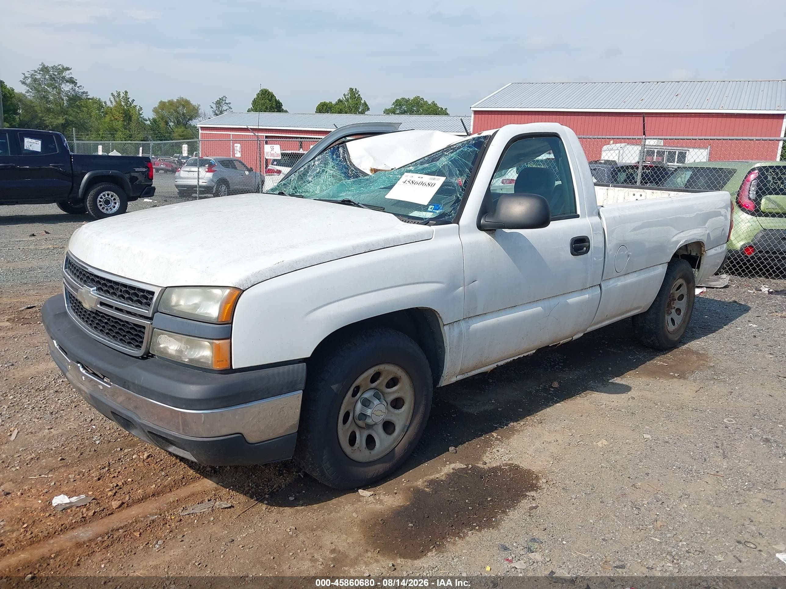 2006 Chevrolet Silverado 1500 Work Truck Белый vin: 3GCEC14XX6G258671