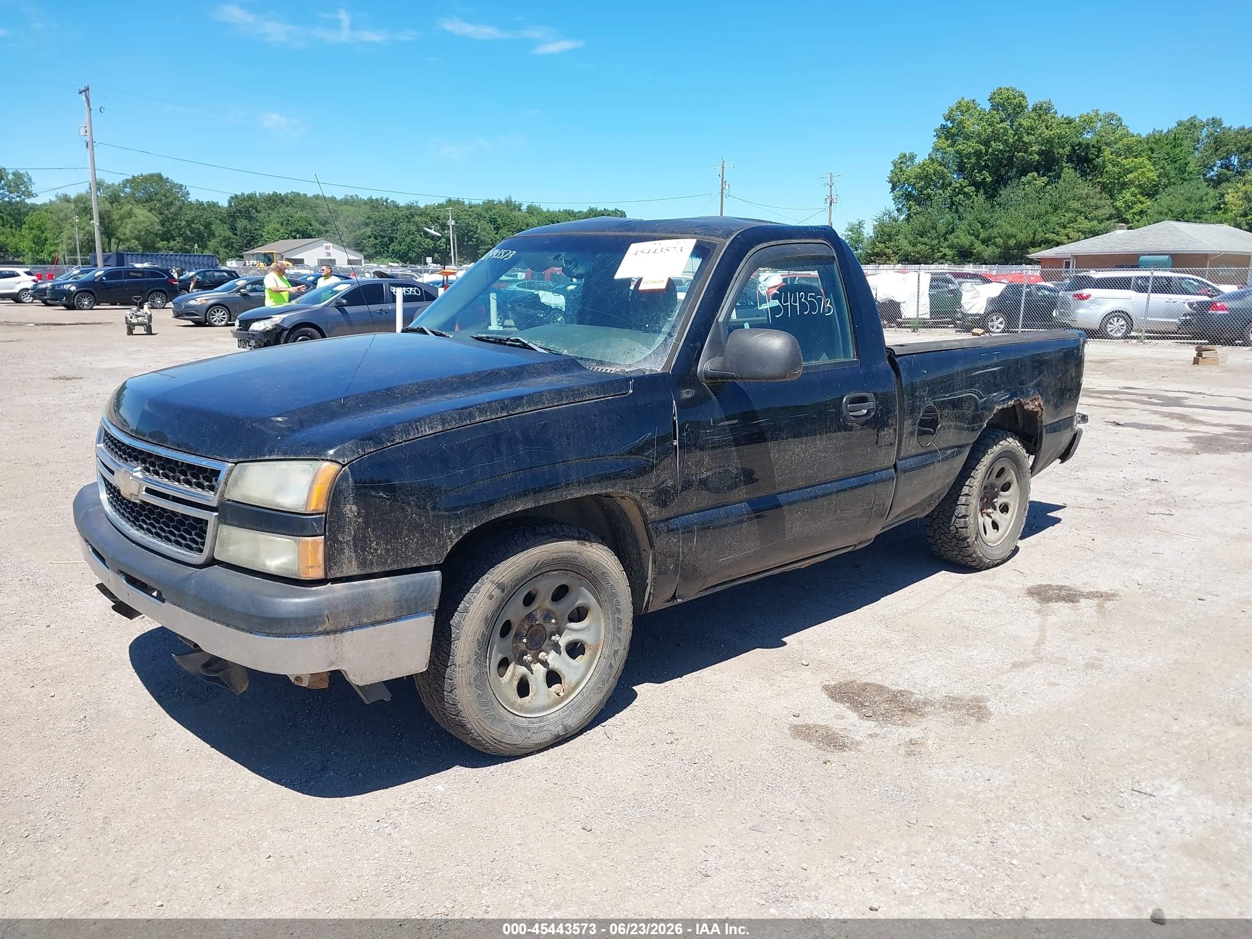 2006 Chevrolet Silverado 1500 Work Truck Black vin: 3GCEC14XX6G259321