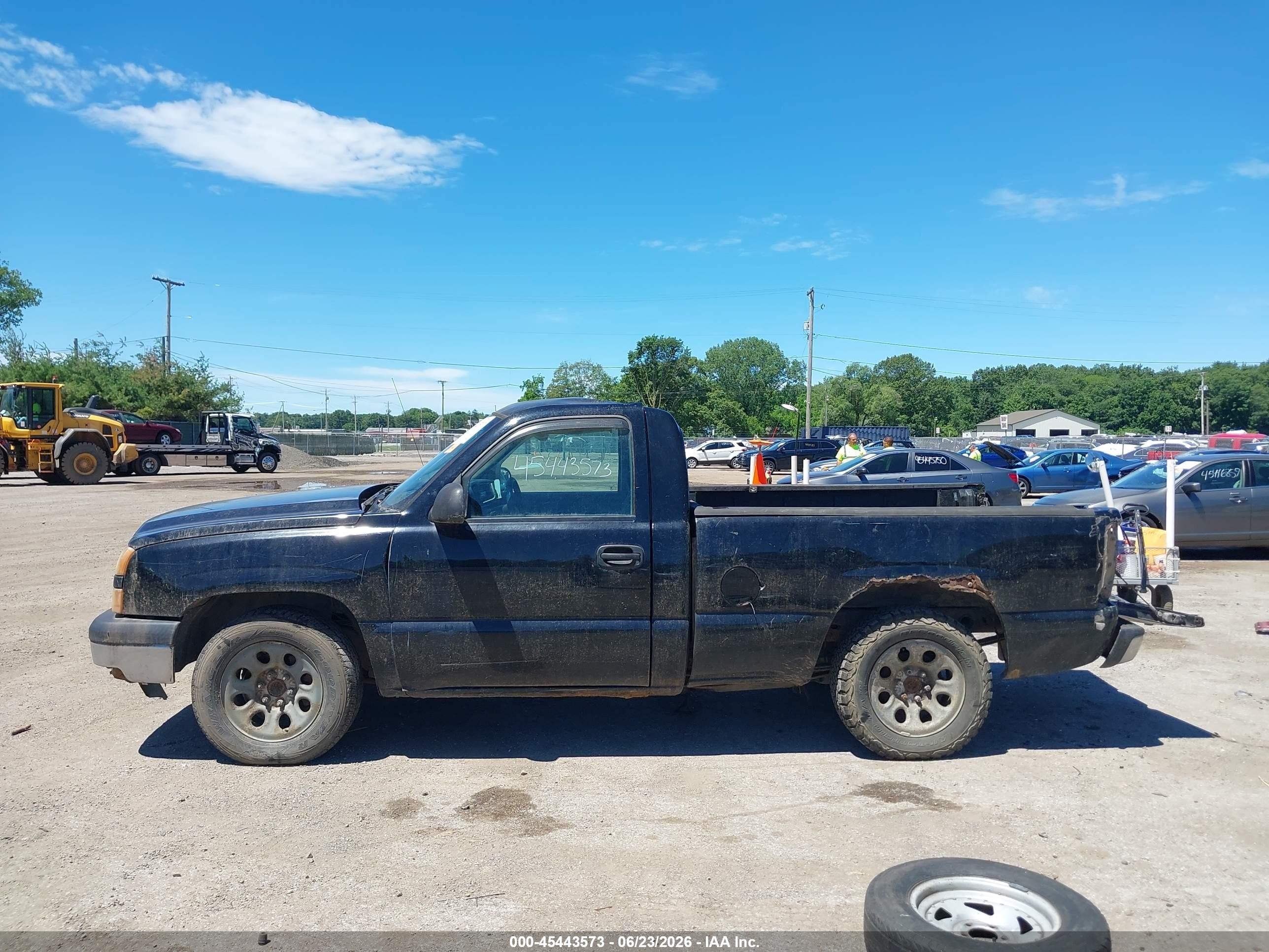 2006 Chevrolet Silverado 1500 Work Truck Black vin: 3GCEC14XX6G259321