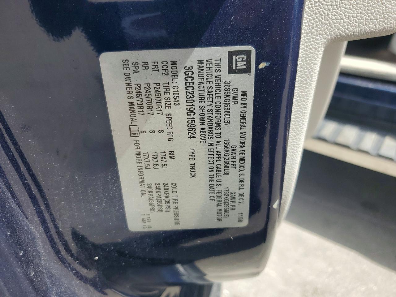 2009 Chevrolet Silverado C1500 Lt Blue vin: 3GCEC23019G159624