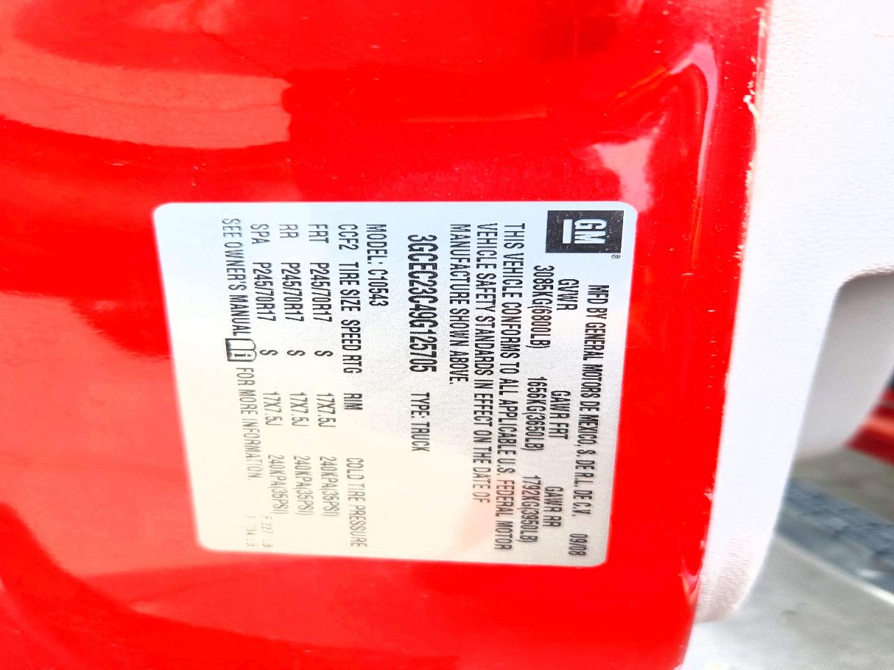2009 Chevrolet Silverado C1500 Lt Red vin: 3GCEC23C49G125705
