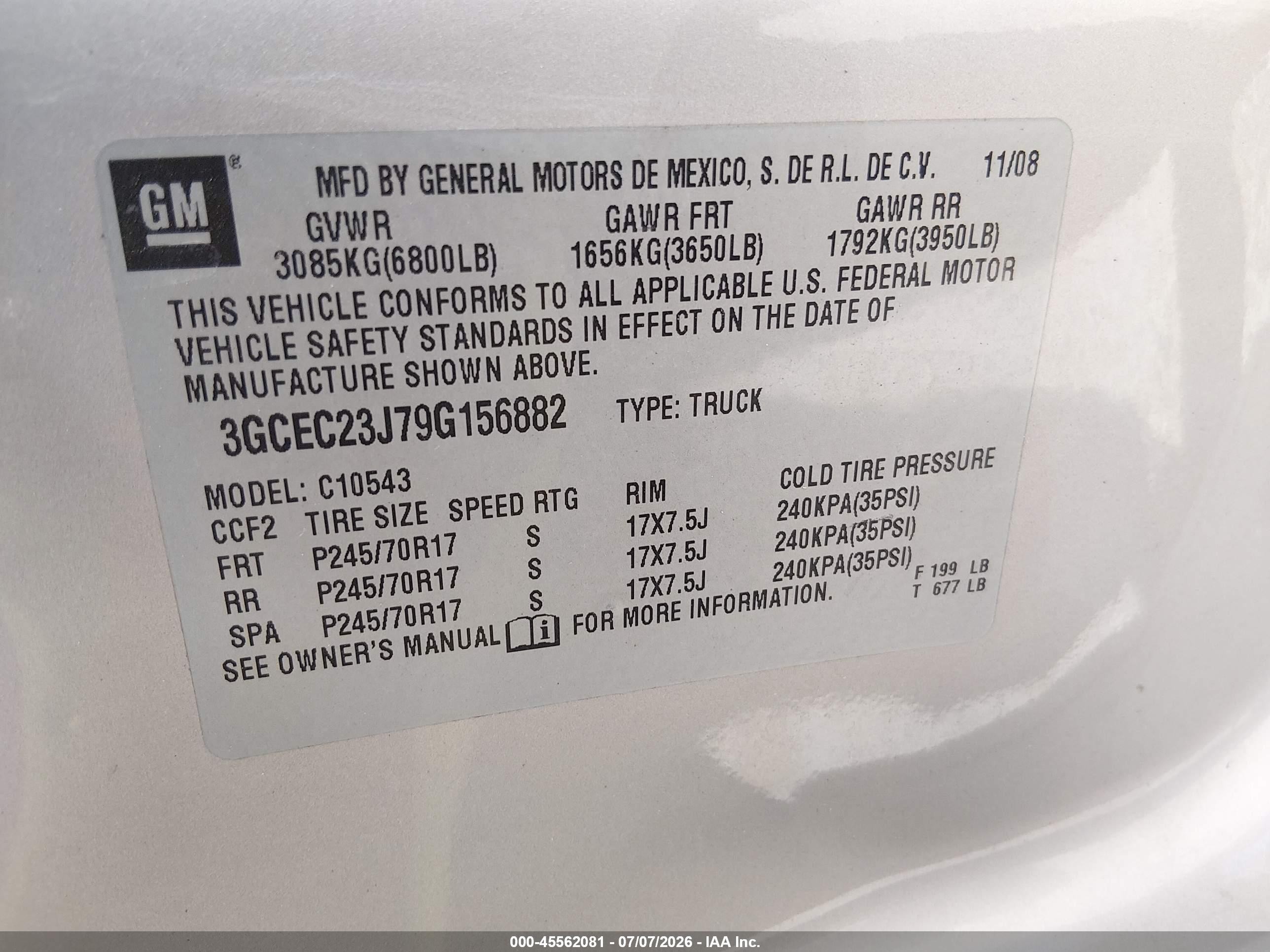 2009 Chevrolet Silverado 1500 Lt Silver vin: 3GCEC23J79G156882