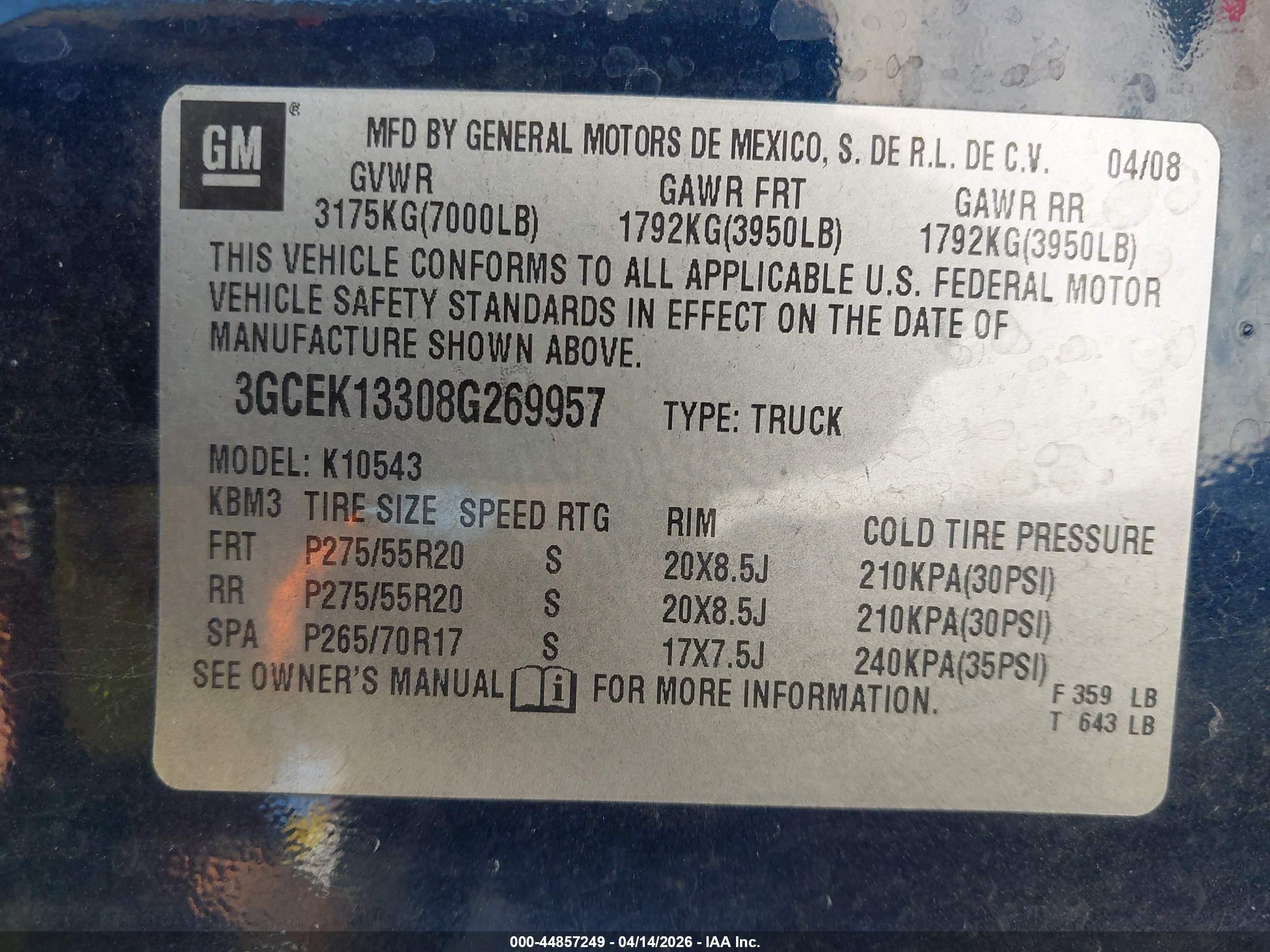 2008 Chevrolet Silverado 1500 Lt1 Black vin: 3GCEK13308G269957