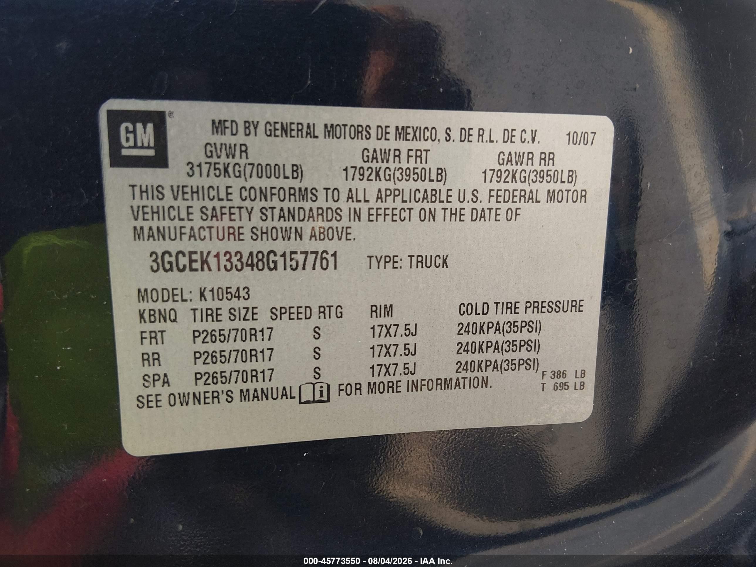 2008 Chevrolet Silverado 1500 Lt1 Blue vin: 3GCEK13348G157761