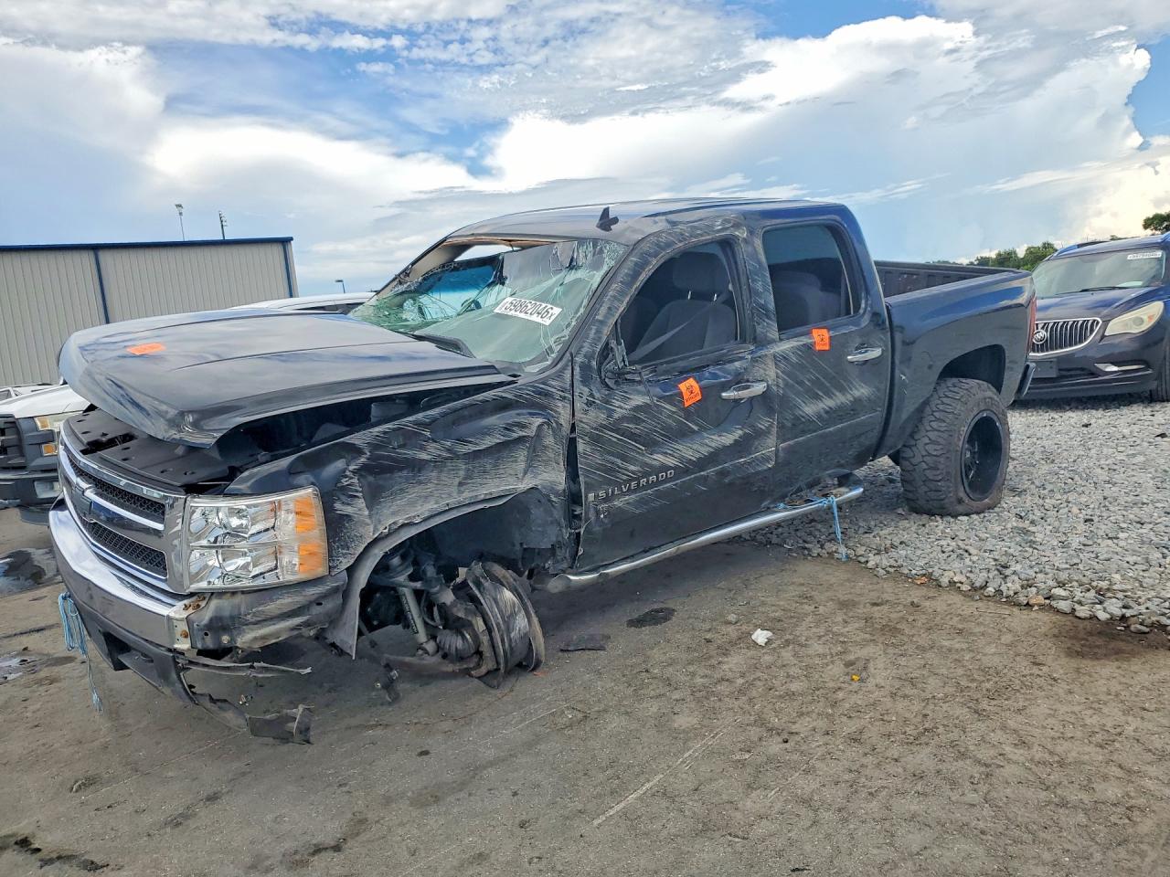 2007 Chevrolet Silverado K1500 Crew Cab Black vin: 3GCEK13367G544391