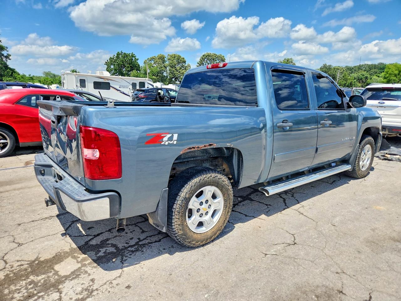 2008 Chevrolet Silverado K1500 Blue vin: 3GCEK13378G121627