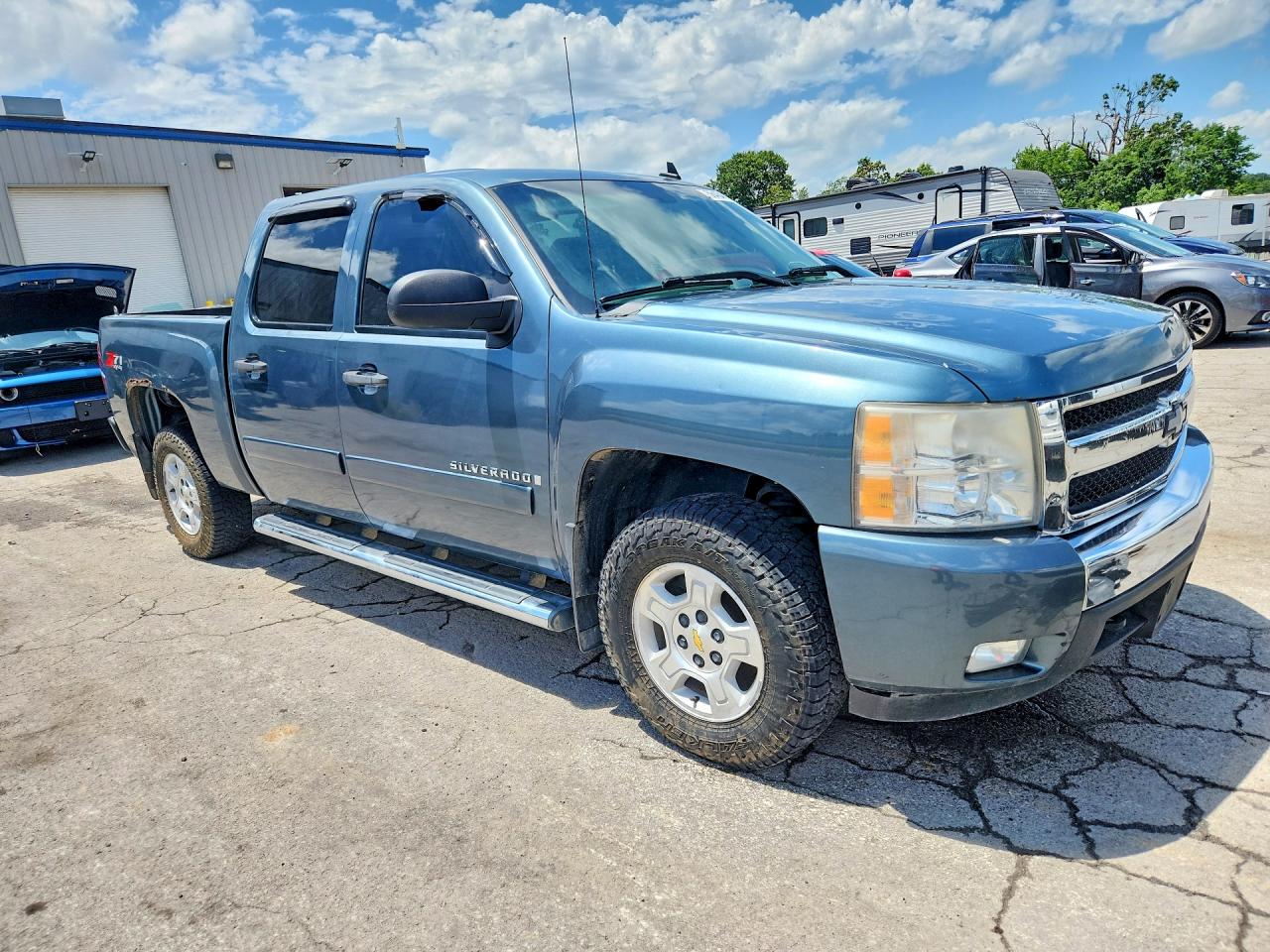 2008 Chevrolet Silverado K1500 Blue vin: 3GCEK13378G121627