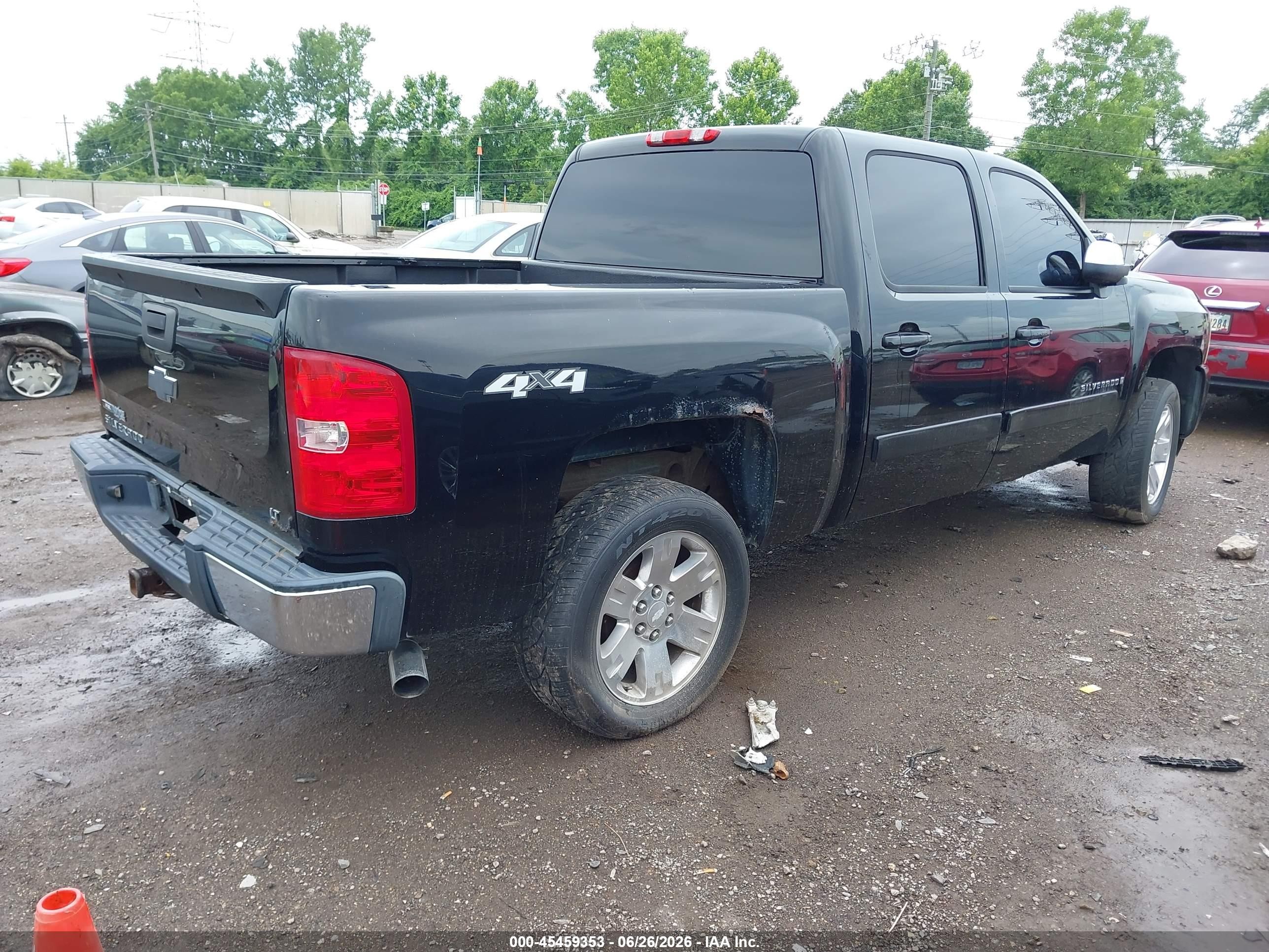 2008 Chevrolet Silverado 1500 Lt2 Black vin: 3GCEK13388G278583