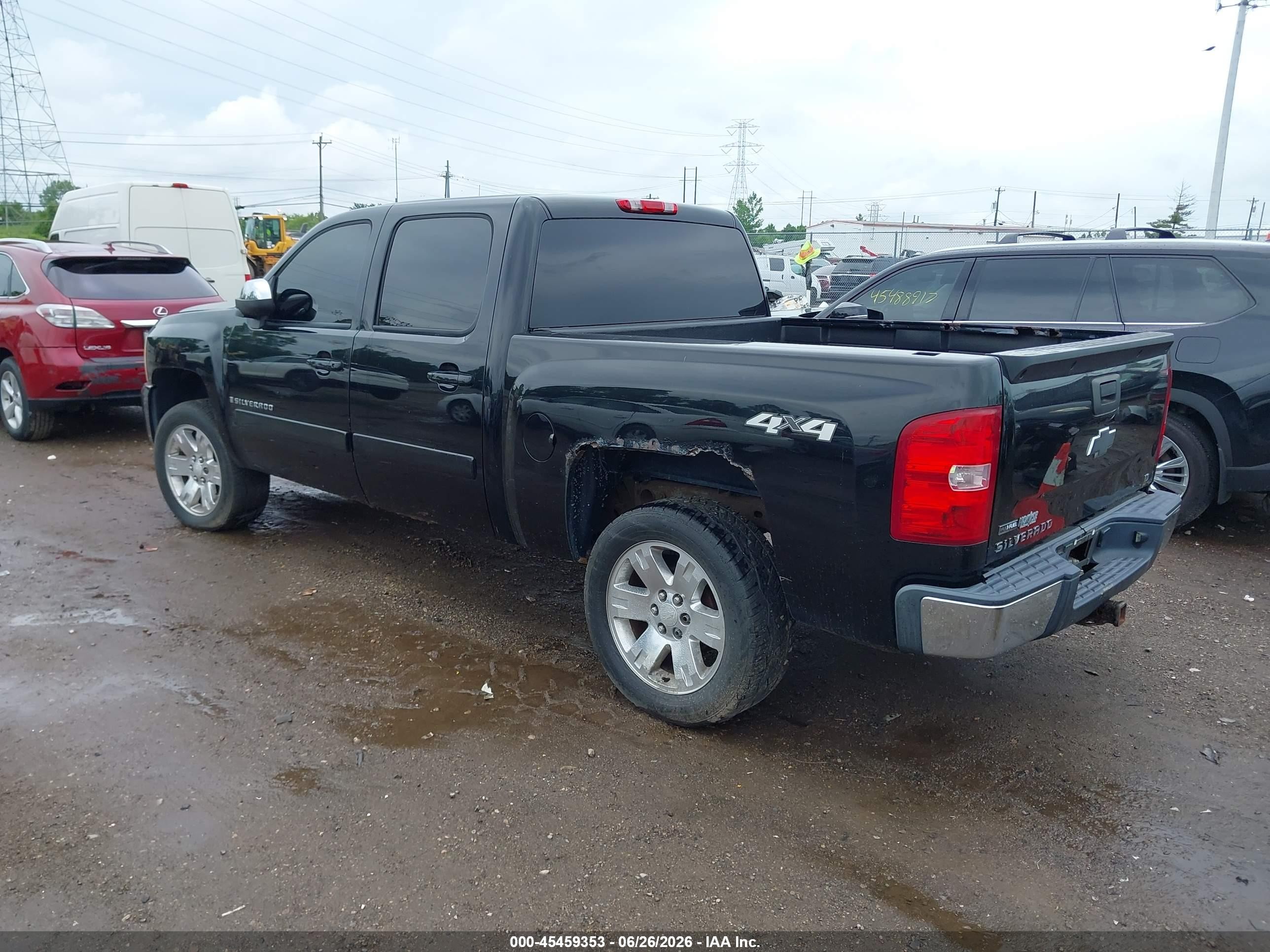 2008 Chevrolet Silverado 1500 Lt2 Black vin: 3GCEK13388G278583