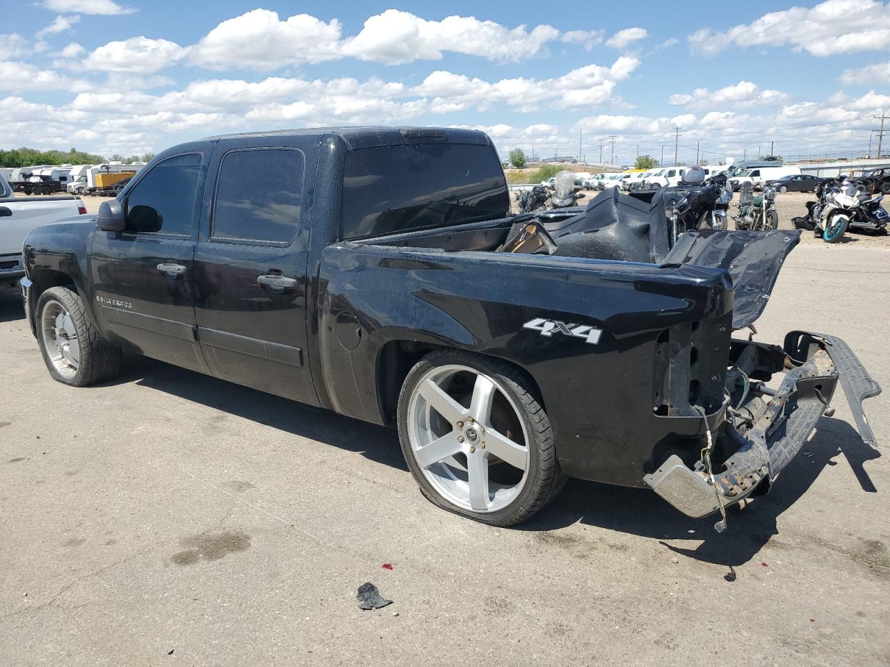 2008 Chevrolet Silverado K1500 Black vin: 3GCEK13C58G100551