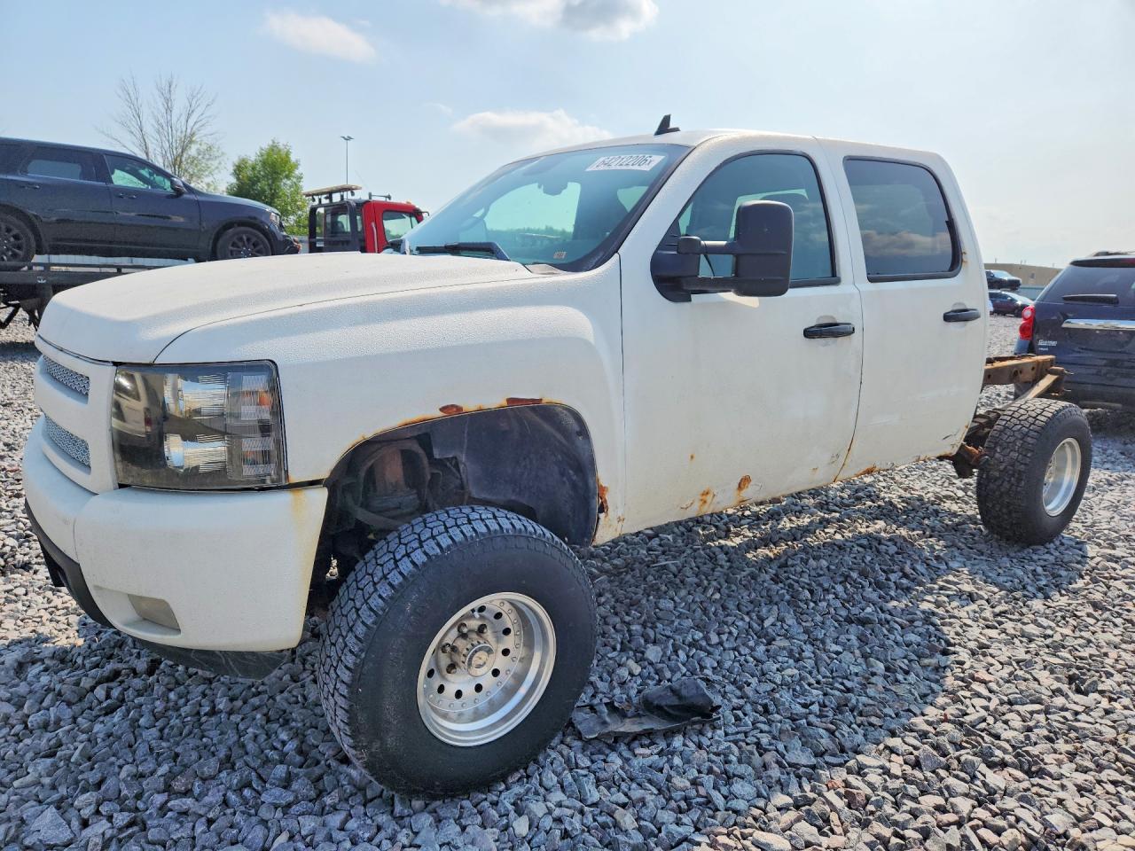 2008 Chevrolet Silverado K1500 White vin: 3GCEK13J48G253033