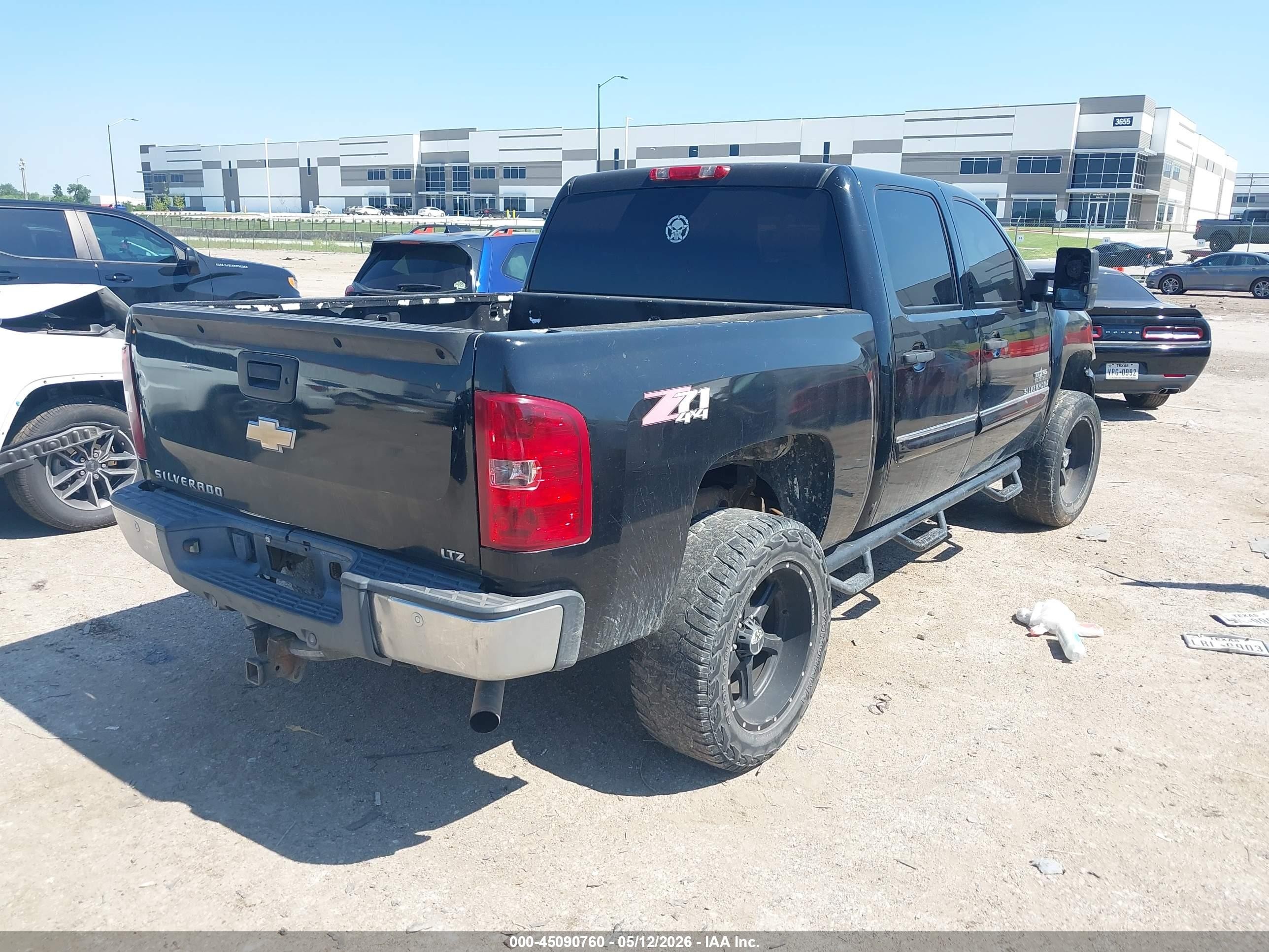 2008 Chevrolet Silverado 1500 Ltz Black vin: 3GCEK13J68G251526