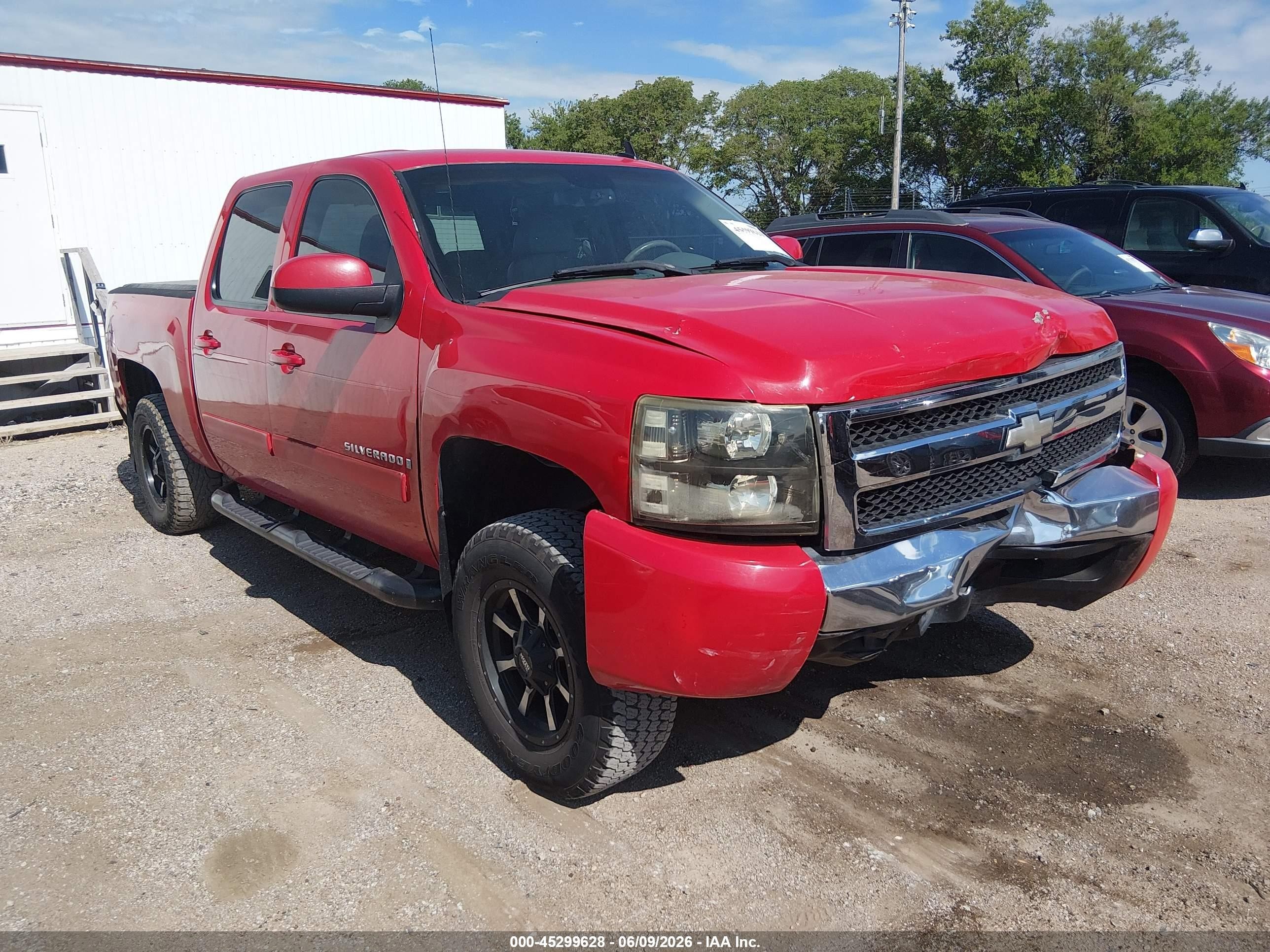 2007 Chevrolet Silverado 1500 Ltz Red vin: 3GCEK13M07G511136