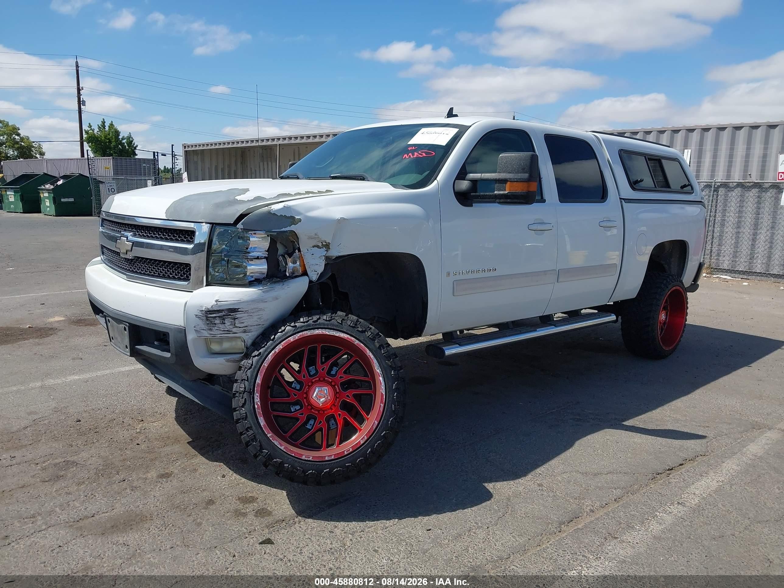 2008 Chevrolet Silverado 1500 Ltz White vin: 3GCEK13M28G197281