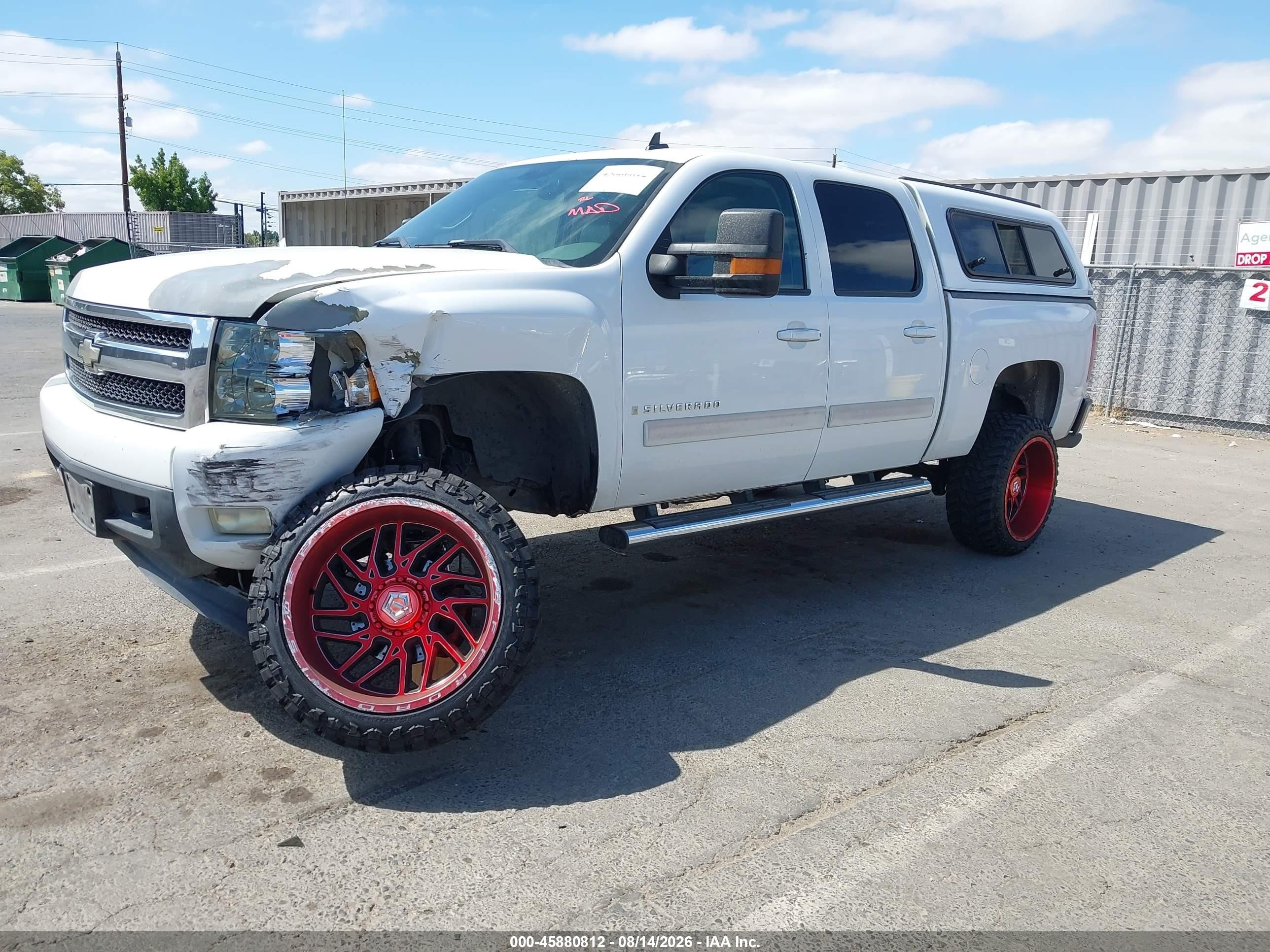 2008 Chevrolet Silverado 1500 Ltz White vin: 3GCEK13M28G197281