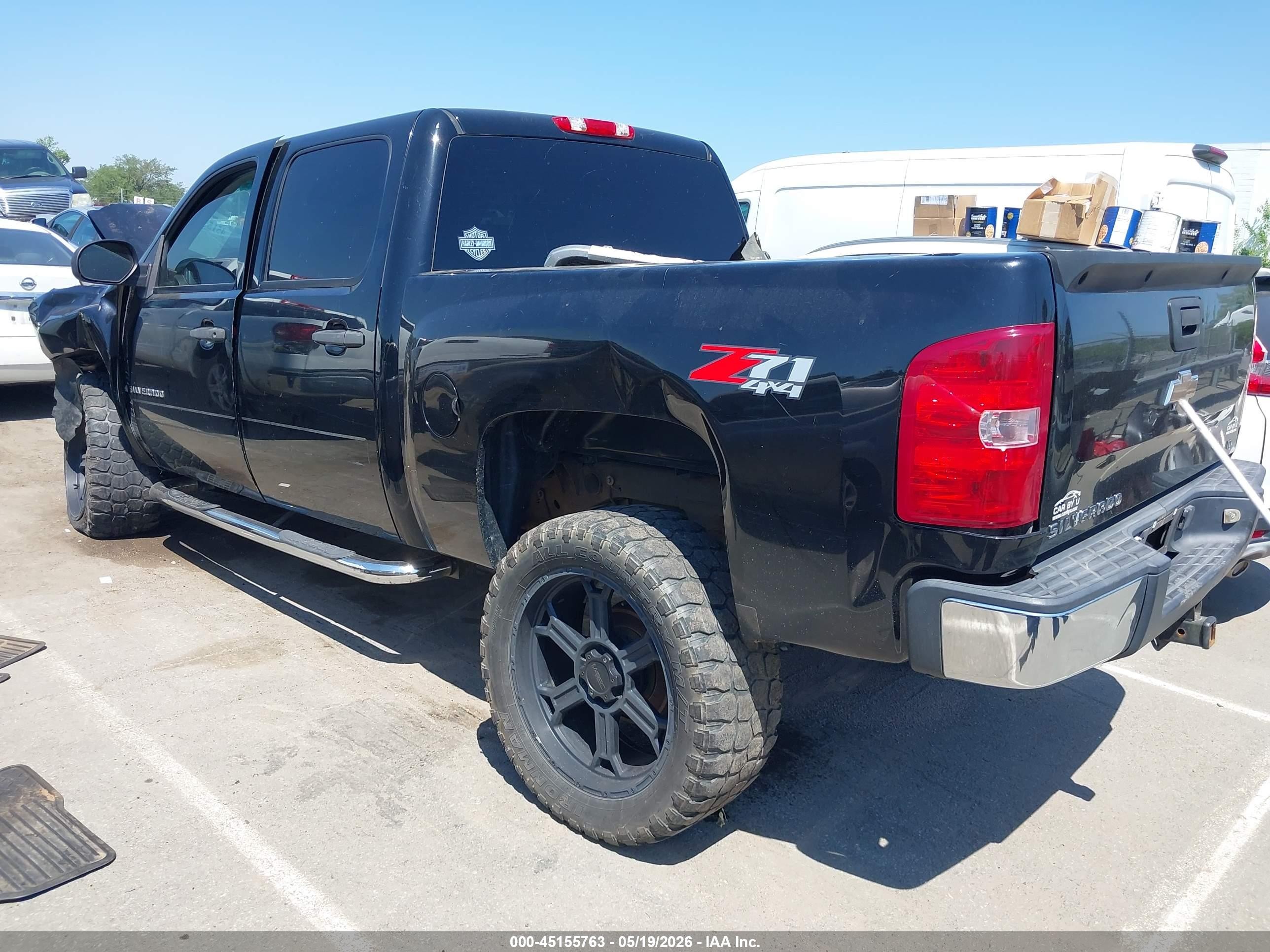 2008 Chevrolet Silverado 1500 Lt1 Black vin: 3GCEK13M68G193797