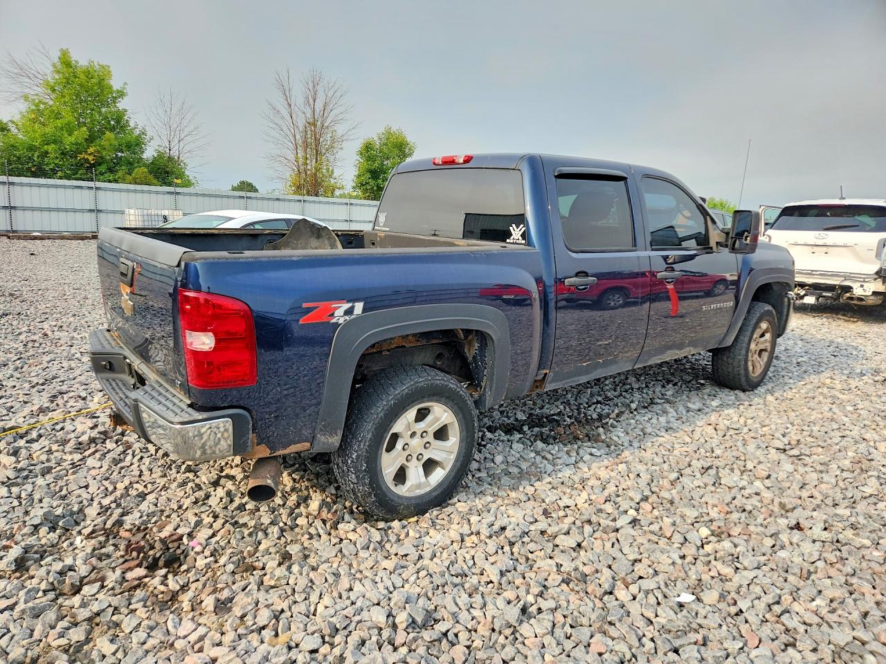 2007 Chevrolet Silverado K1500 Crew Cab Blue vin: 3GCEK13M87G544434