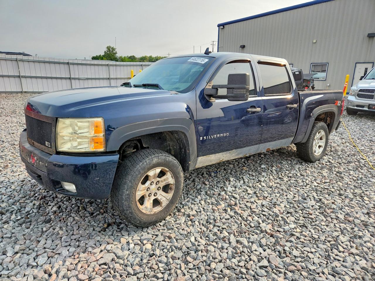 2007 Chevrolet Silverado K1500 Crew Cab Blue vin: 3GCEK13M87G544434