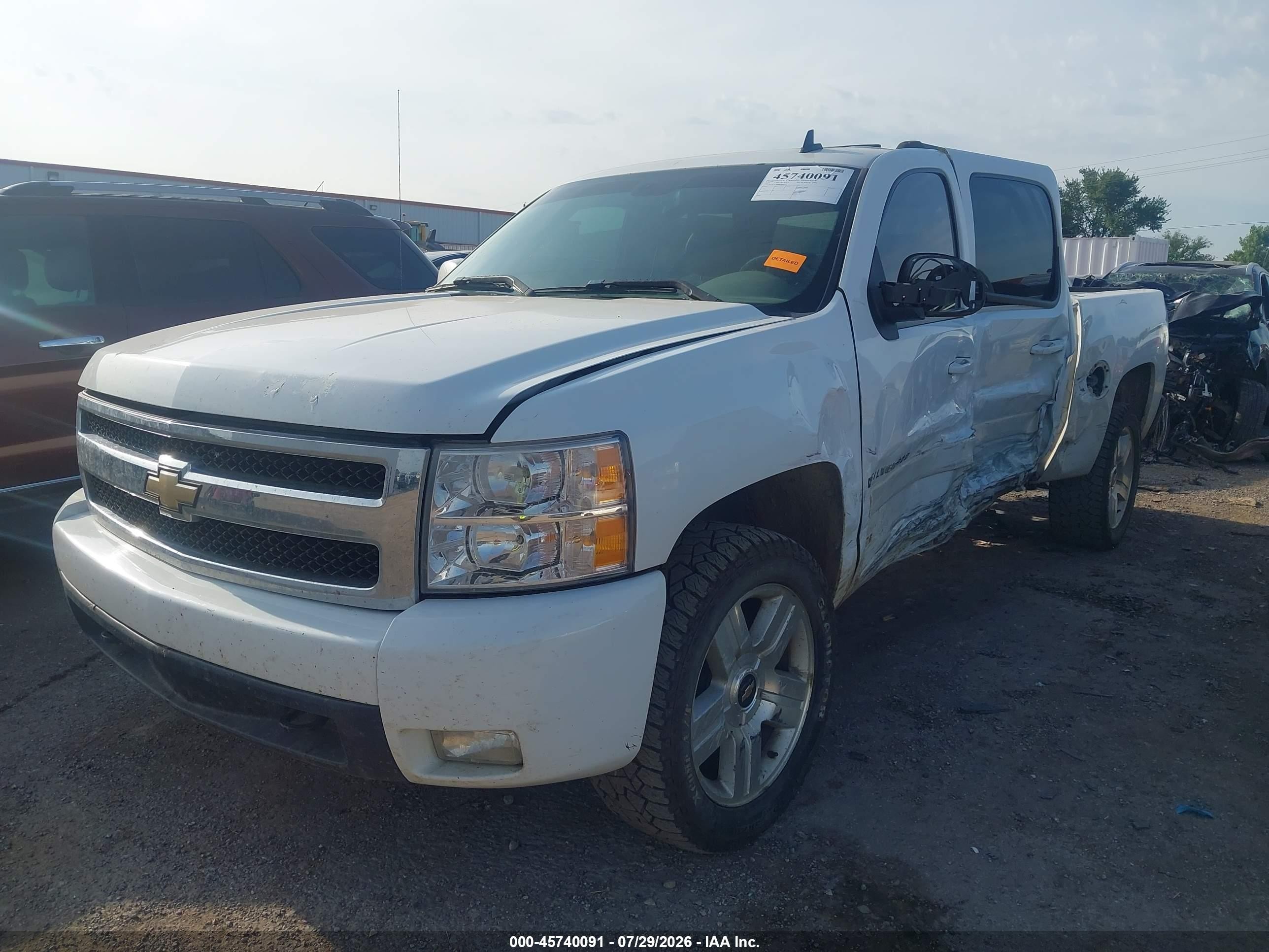 2008 Chevrolet Silverado 1500 Ltz White vin: 3GCEK13M98G166612