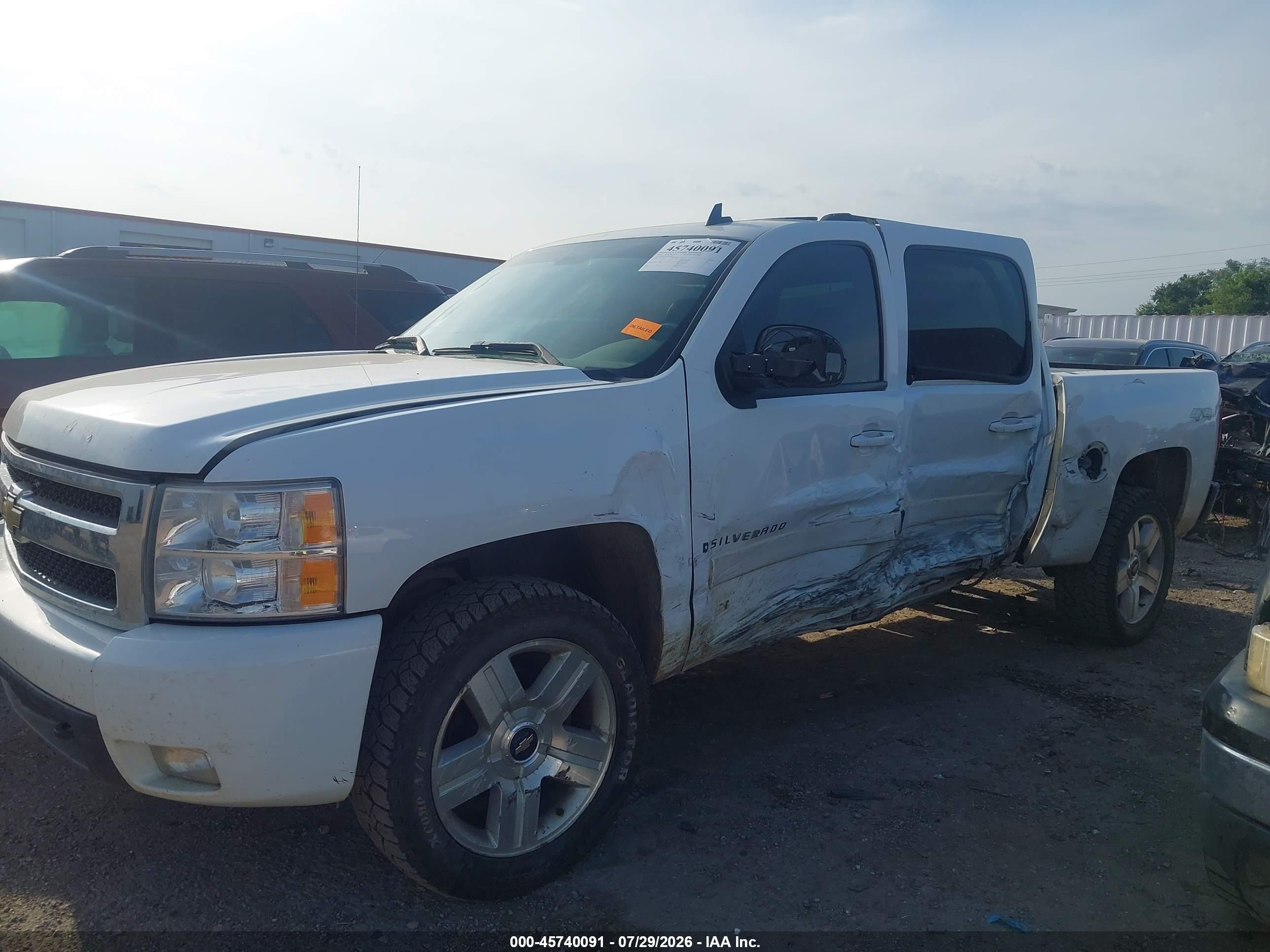 2008 Chevrolet Silverado 1500 Ltz White vin: 3GCEK13M98G166612