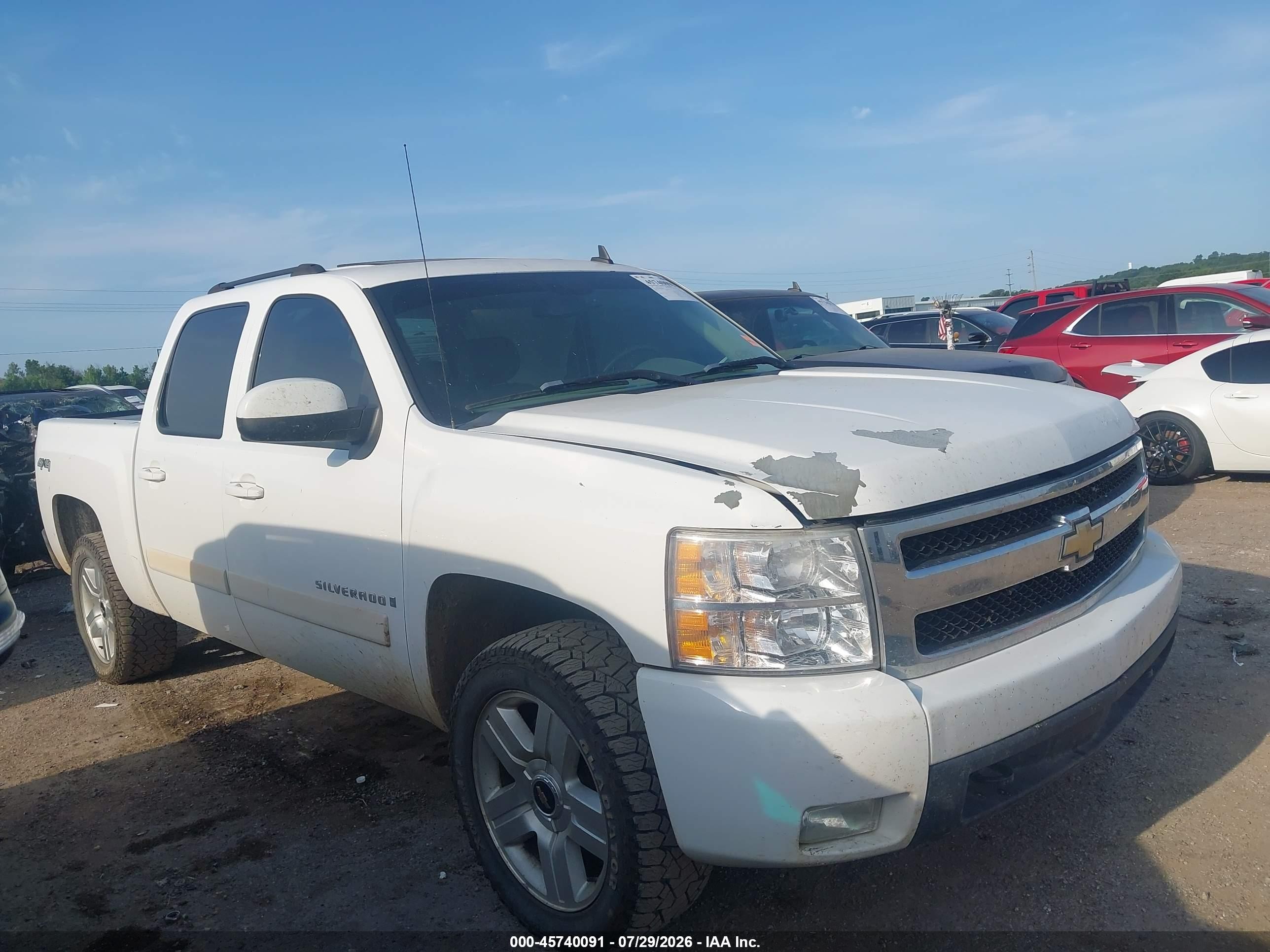 2008 Chevrolet Silverado 1500 Ltz White vin: 3GCEK13M98G166612