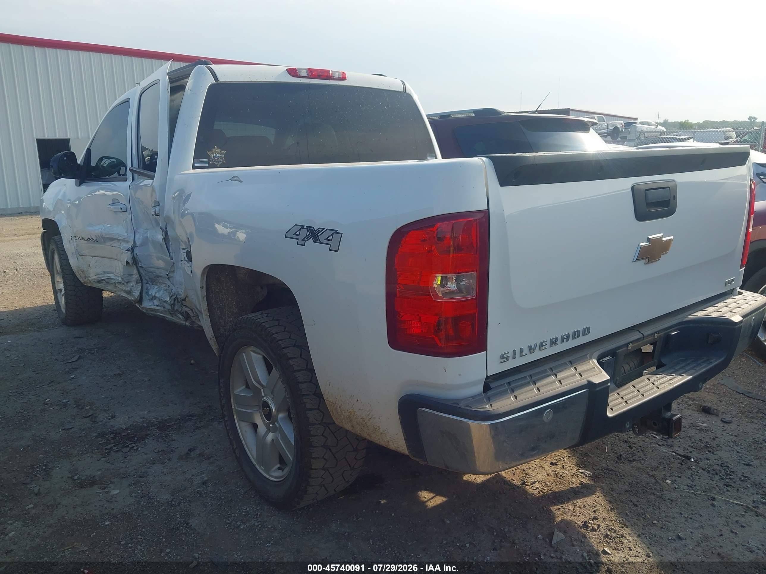 2008 Chevrolet Silverado 1500 Ltz White vin: 3GCEK13M98G166612
