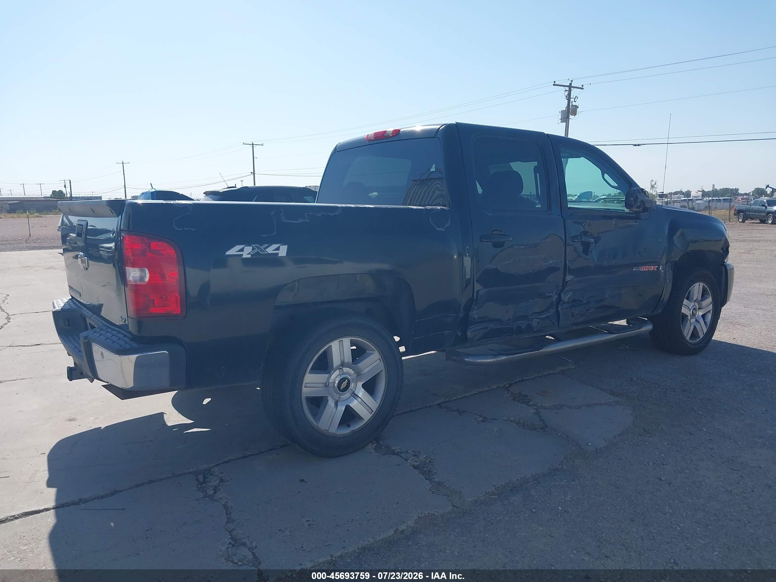 2008 Chevrolet Silverado 1500 Ltz Black vin: 3GCEK13Y08G216817