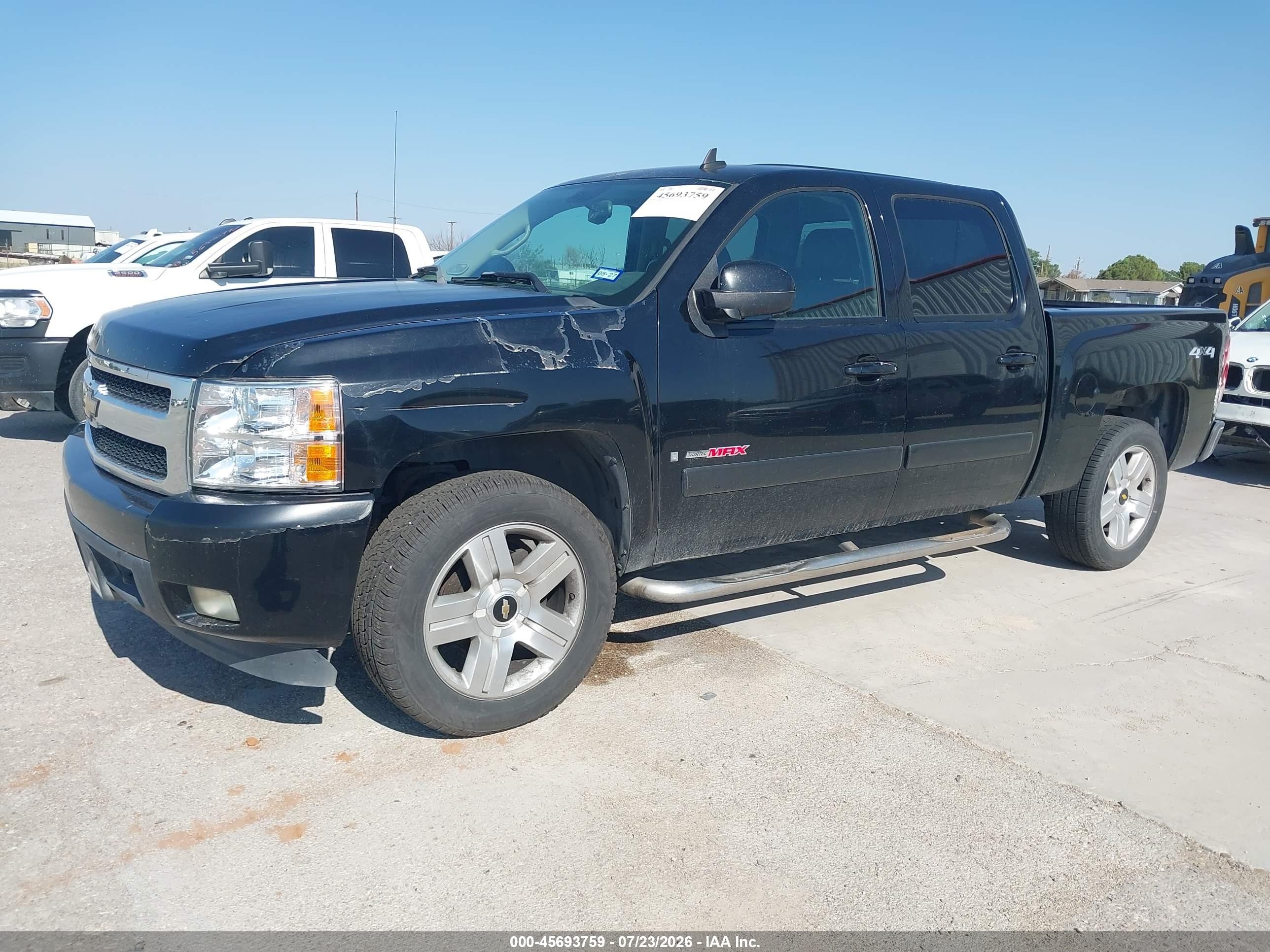 2008 Chevrolet Silverado 1500 Ltz Black vin: 3GCEK13Y08G216817
