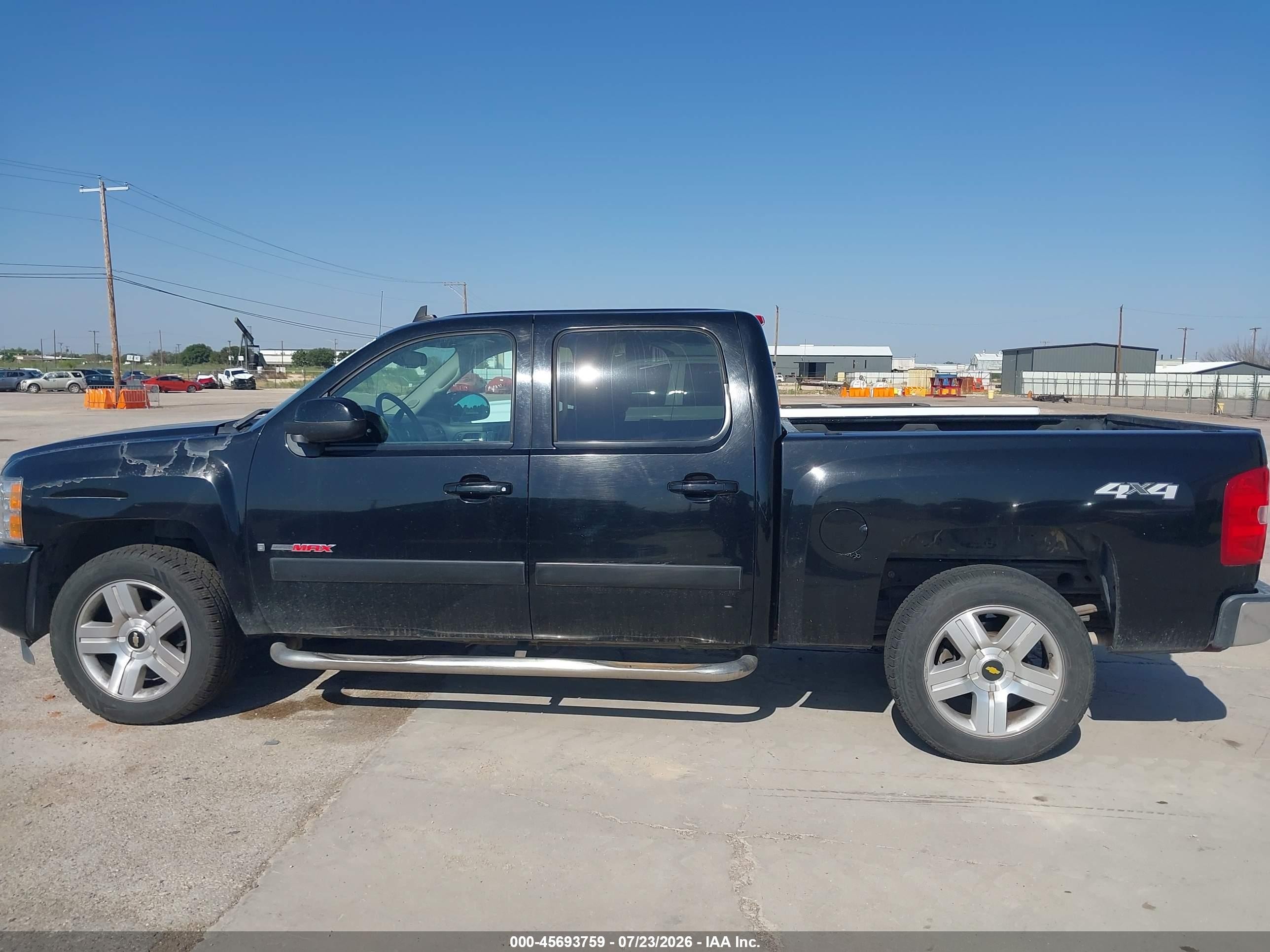 2008 Chevrolet Silverado 1500 Ltz Black vin: 3GCEK13Y08G216817