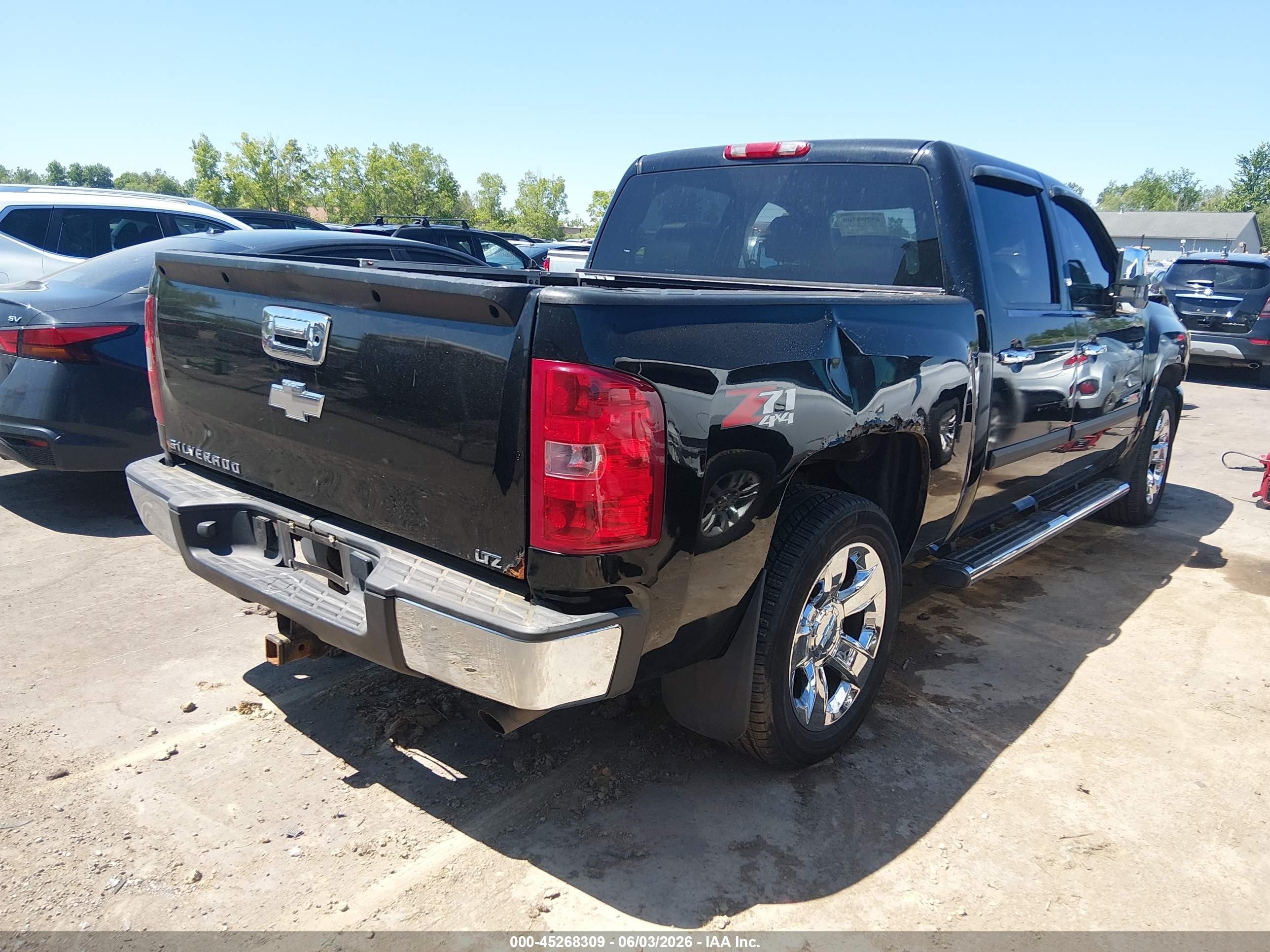 2008 Chevrolet Silverado 1500 Ltz Black vin: 3GCEK13Y98G308055