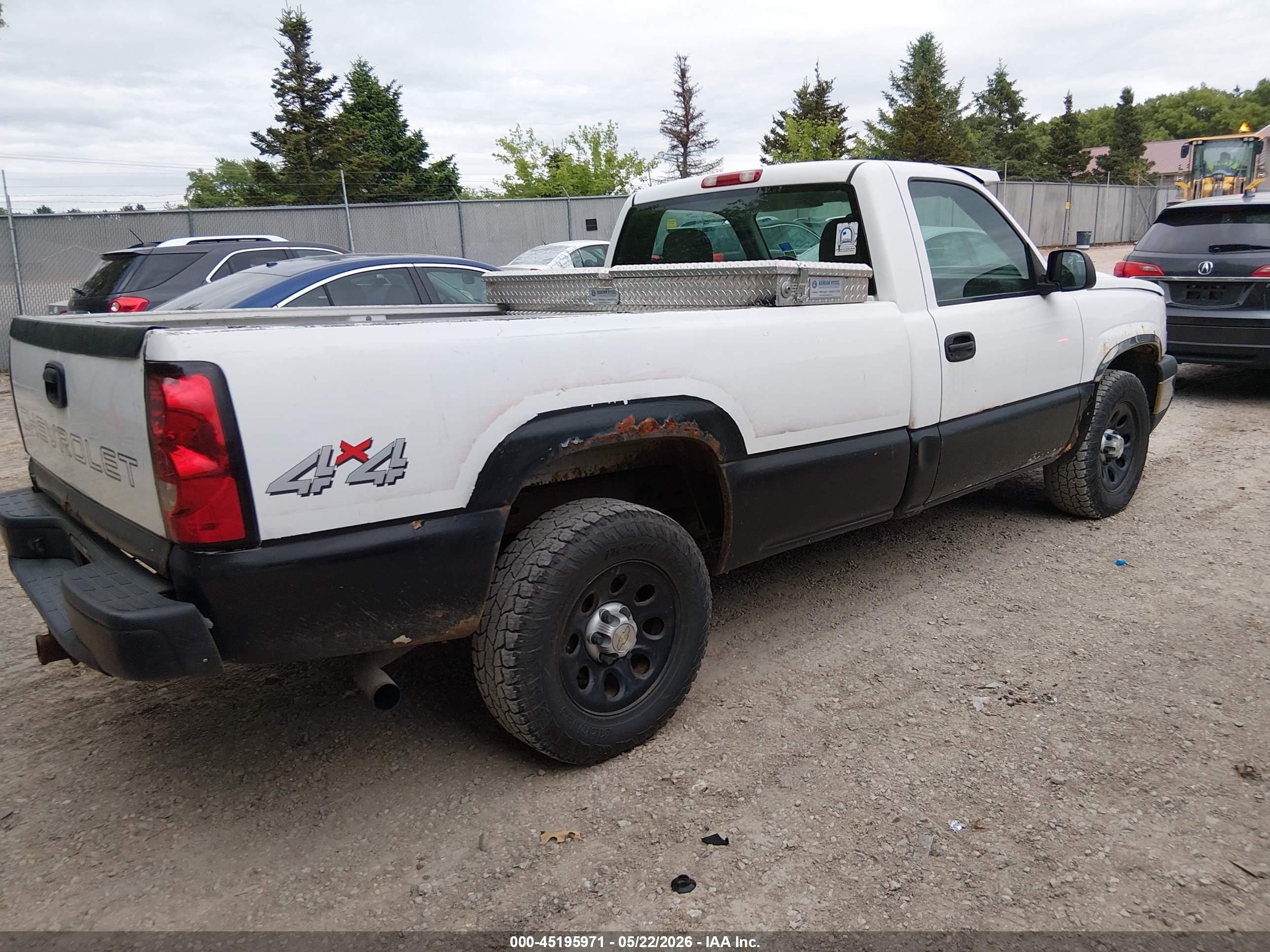2006 Chevrolet Silverado 1500 Work Truck White vin: 3GCEK14V66G152915