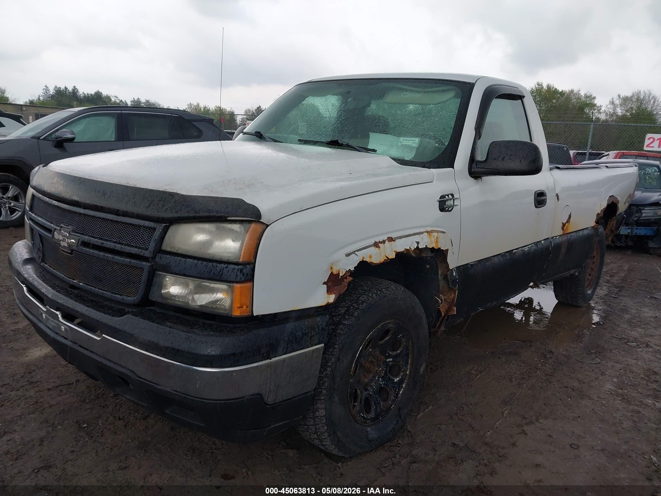2006 Chevrolet Silverado 1500 Work Truck White vin: 3GCEK14V86G206151