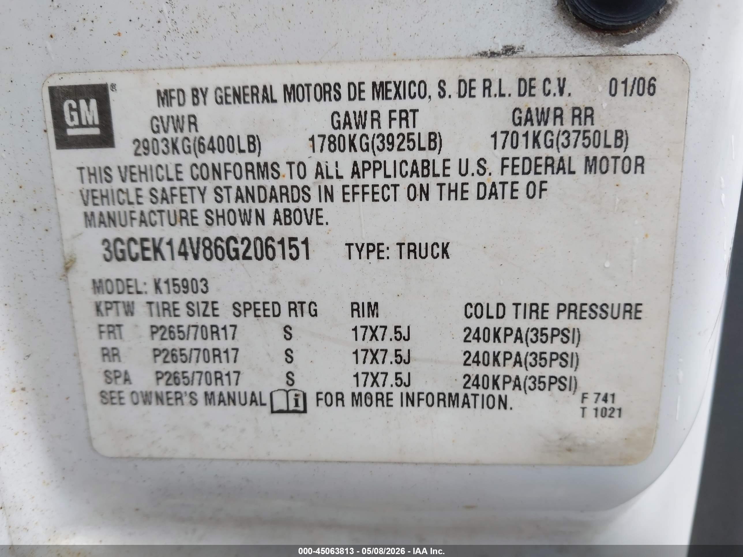 2006 Chevrolet Silverado 1500 Work Truck White vin: 3GCEK14V86G206151