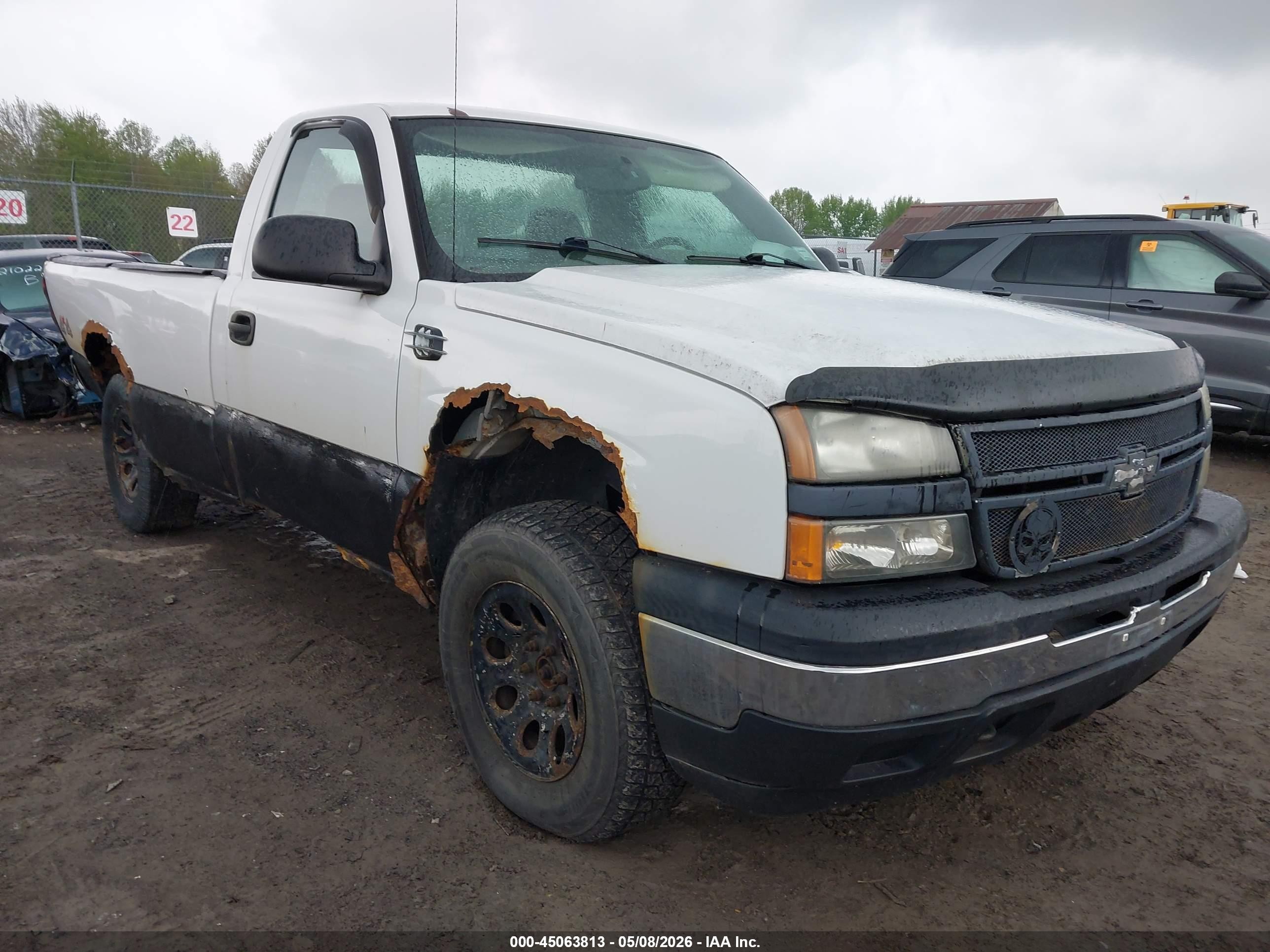 2006 Chevrolet Silverado 1500 Work Truck White vin: 3GCEK14V86G206151