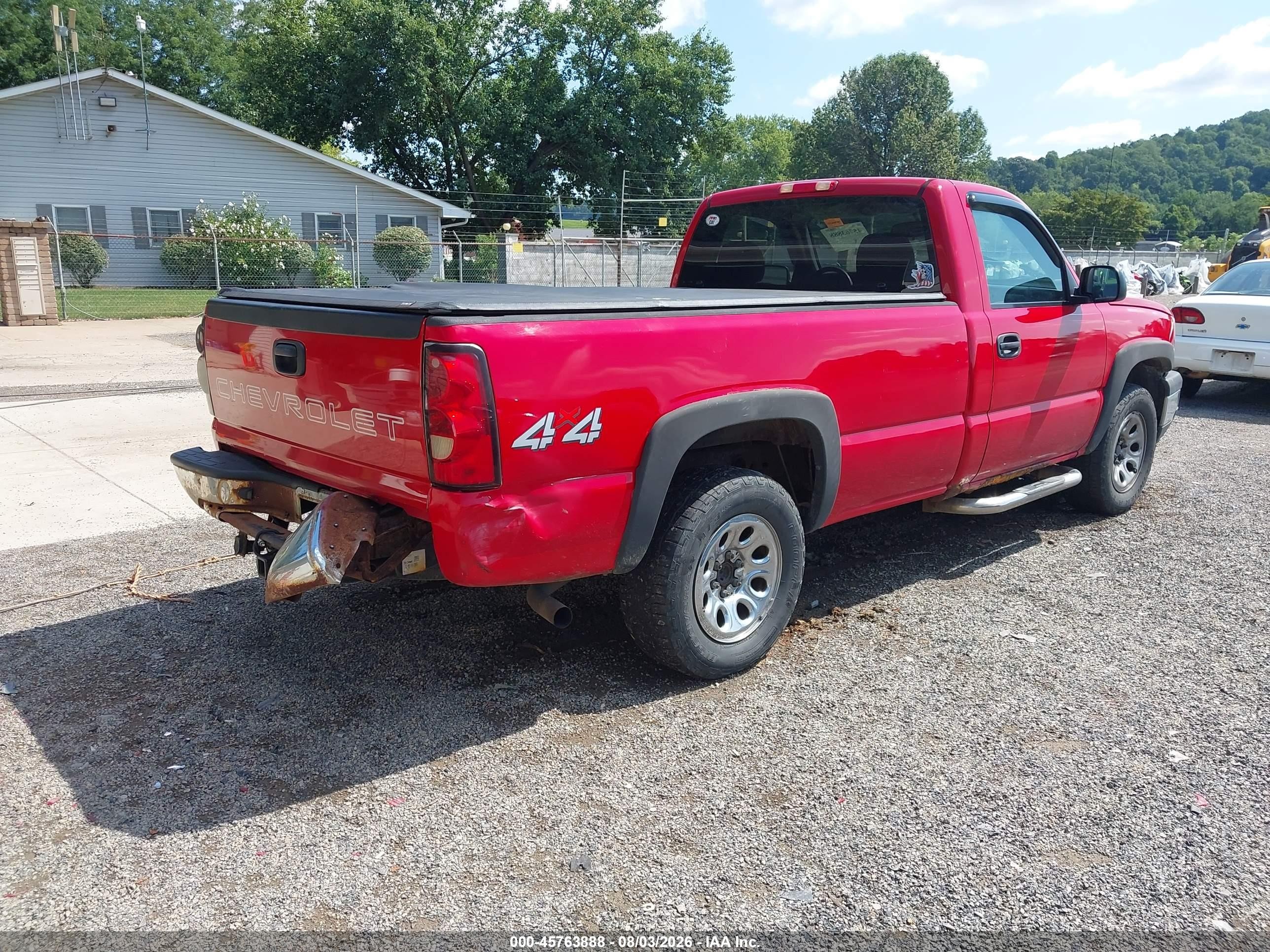 2007 Chevrolet Silverado 1500 Classic Work Truck Red vin: 3GCEK14X17G214188