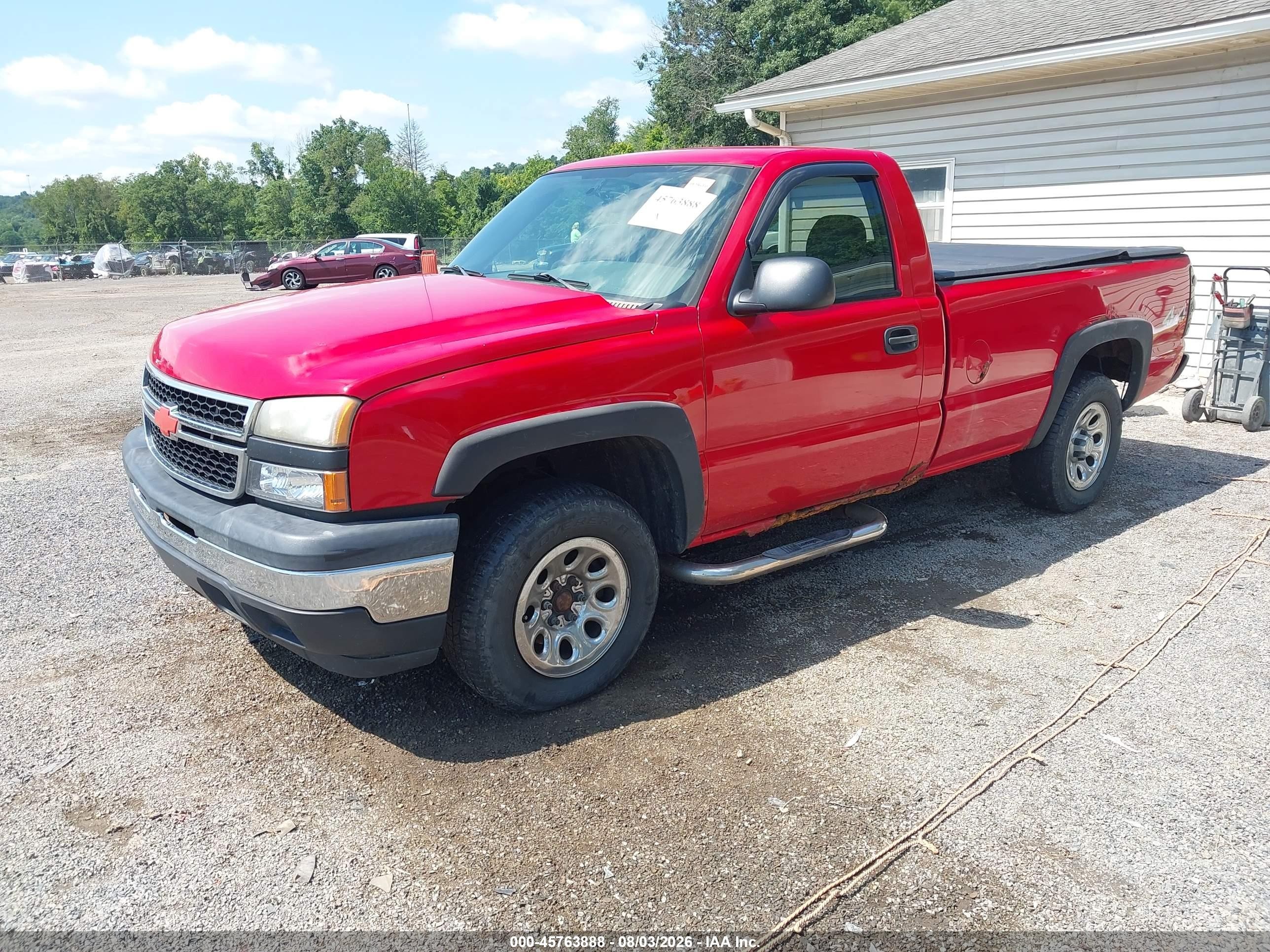 2007 Chevrolet Silverado 1500 Classic Work Truck Red vin: 3GCEK14X17G214188
